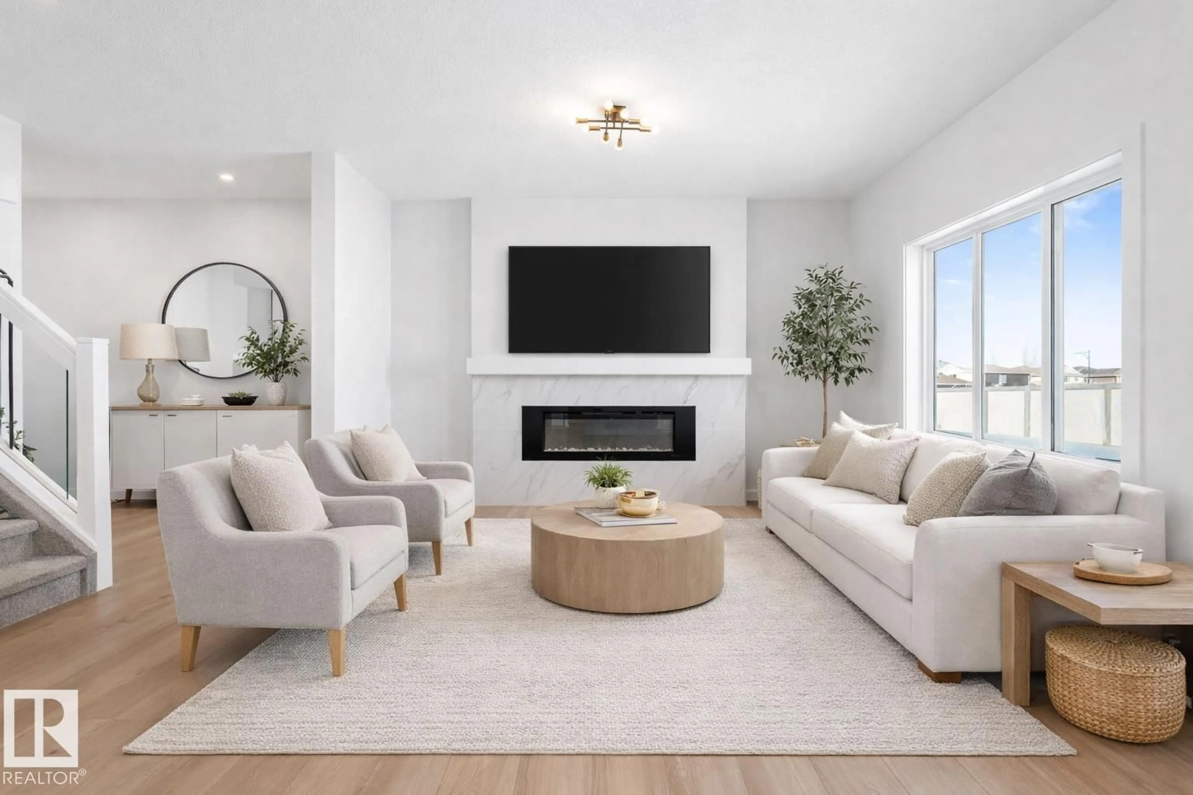 Living room with furniture, unknown for 9617 89A ST, Morinville Alberta T8R2R6