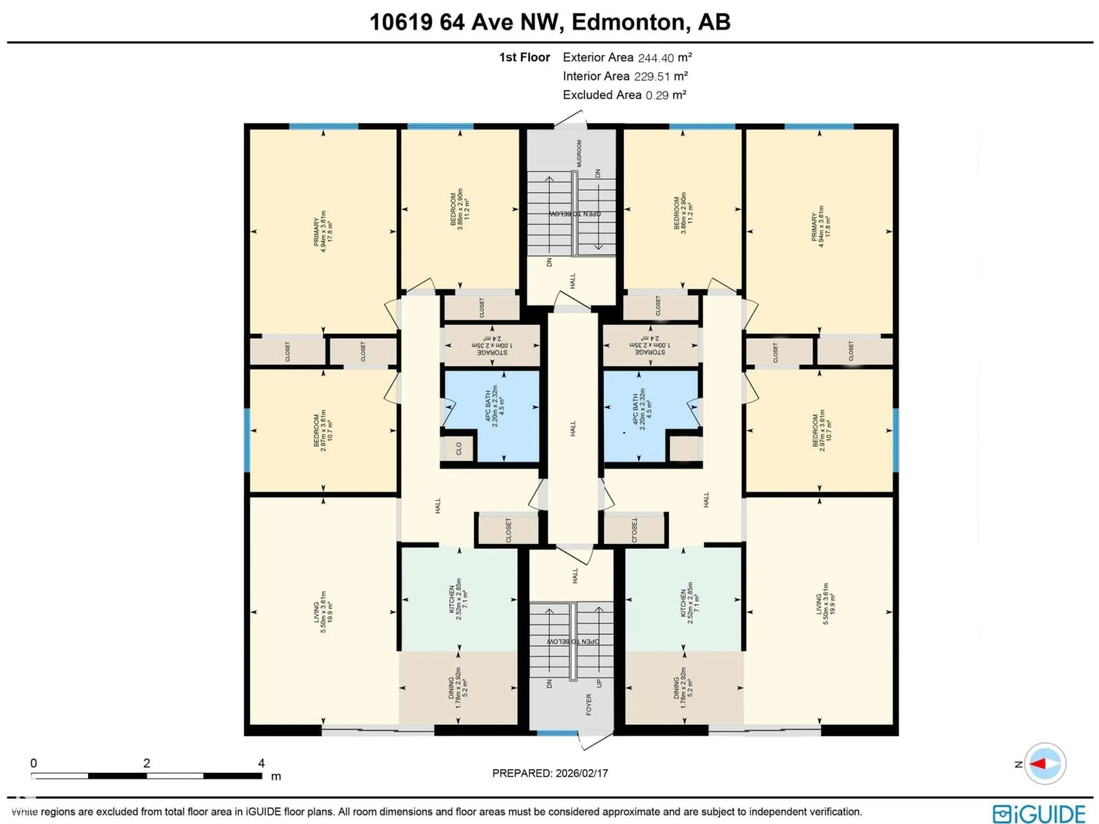 Floor plan for 10619 64 AV, Edmonton Alberta T6H1T1