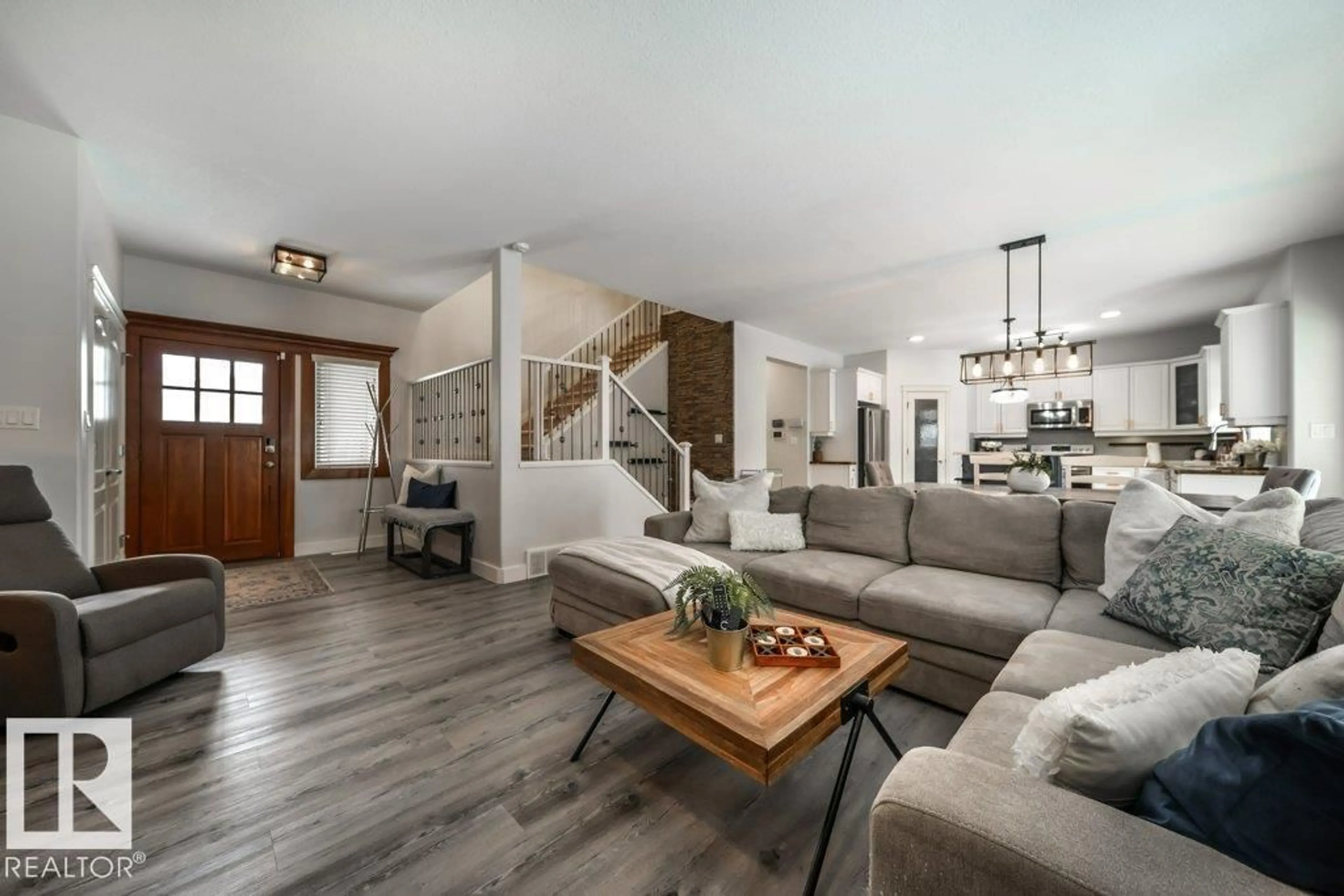 Living room with furniture, unknown for 5211 CERCLE CIEL, Beaumont Alberta T4X1W5