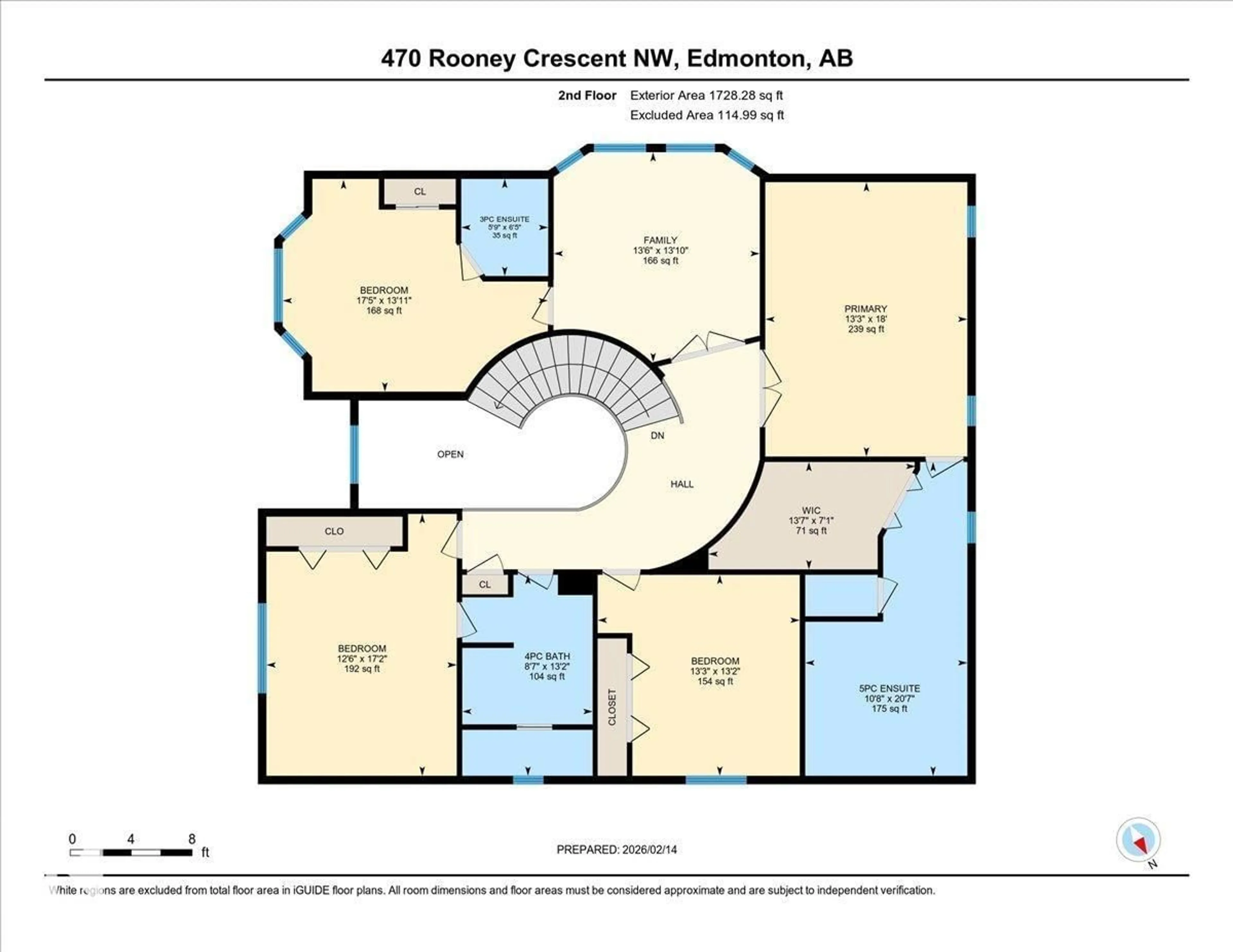 Floor plan for 470 ROONEY CR, Edmonton Alberta T6R1C8