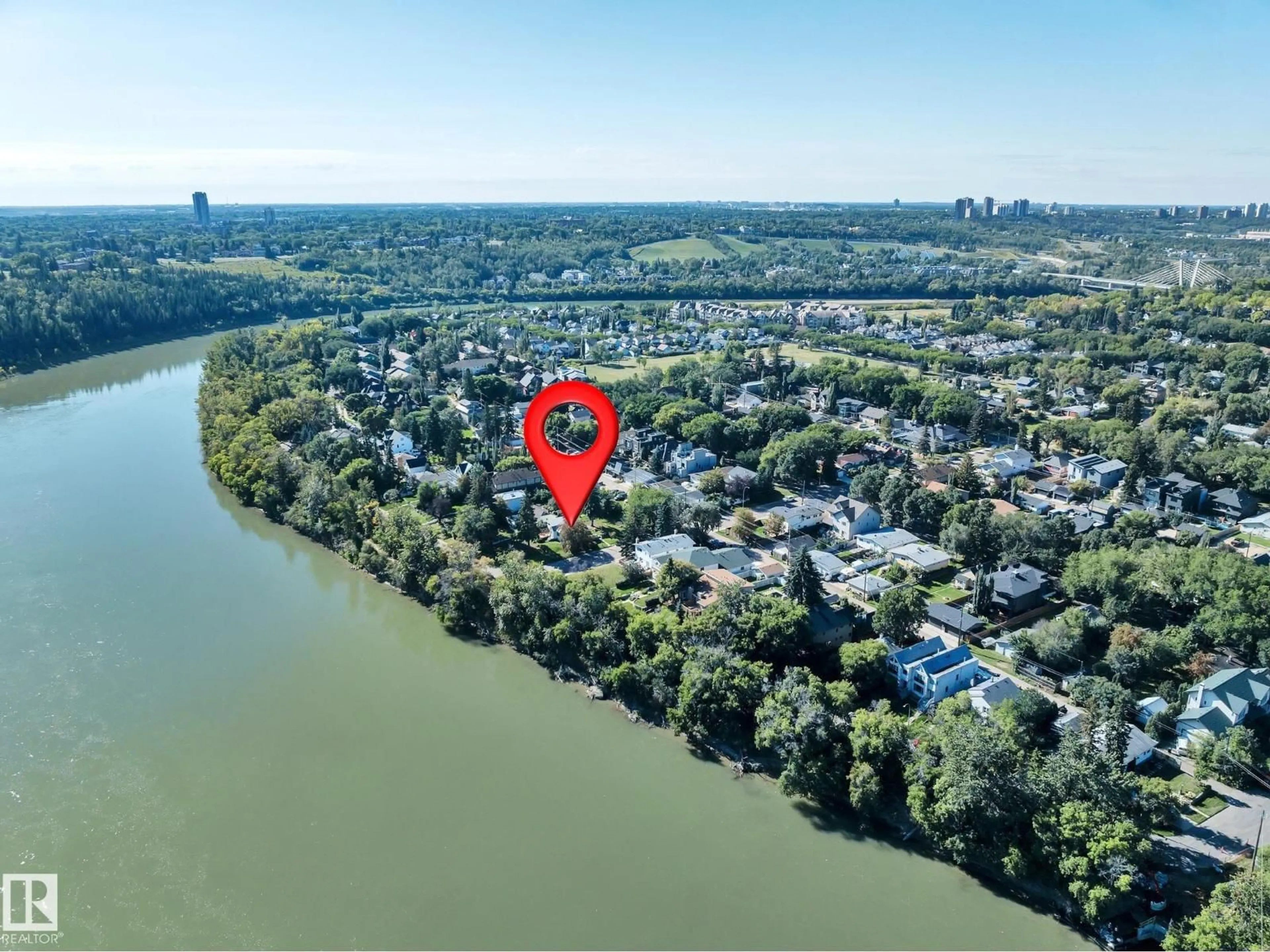 A pic from outside/outdoor area/front of a property/back of a property/a pic from drone, water/lake/river/ocean view for NW - 10148 87 ST, Edmonton Alberta T5H1N4