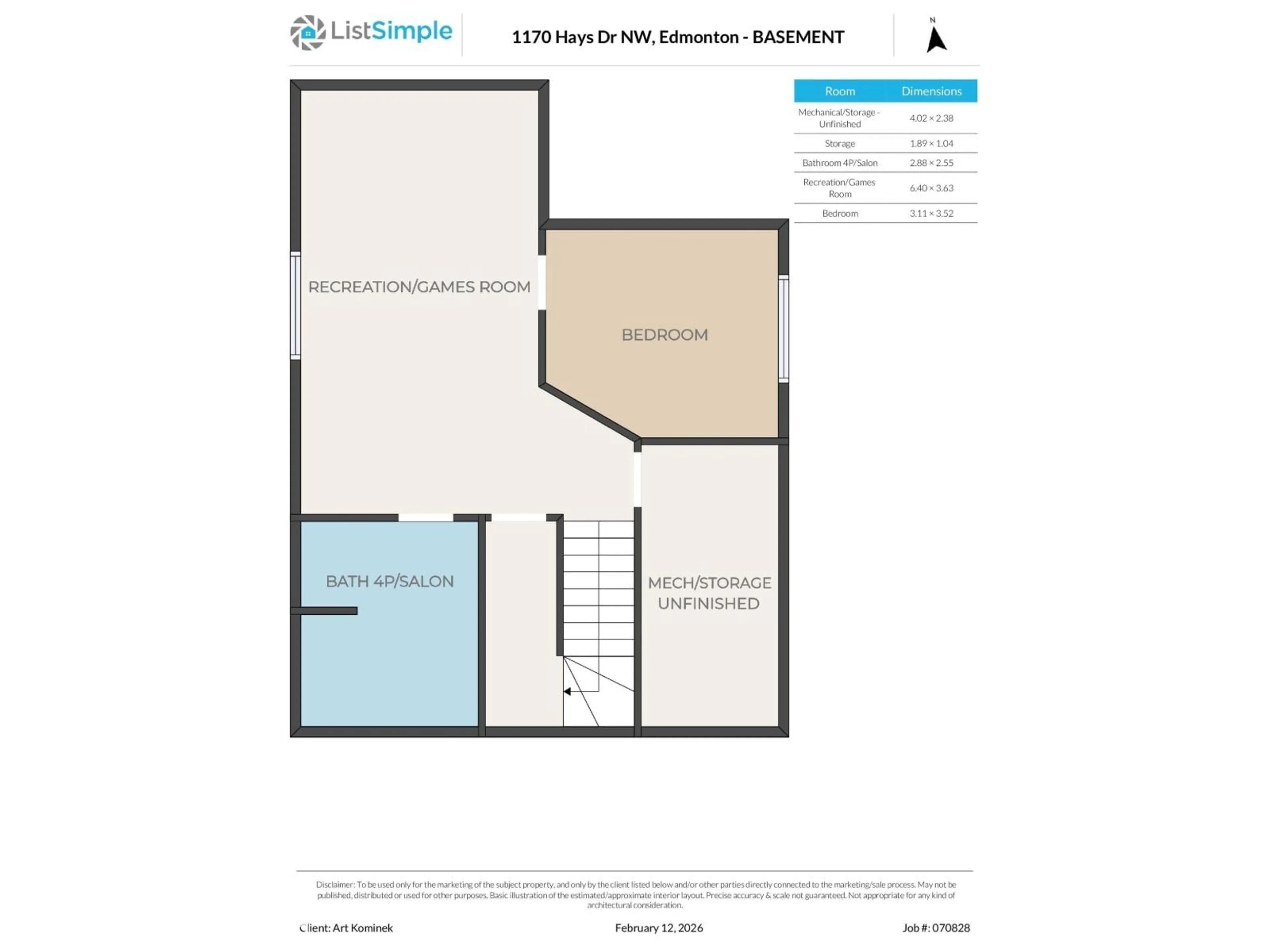 Floor plan for 1170 HAYS DR, Edmonton Alberta T6M0M2