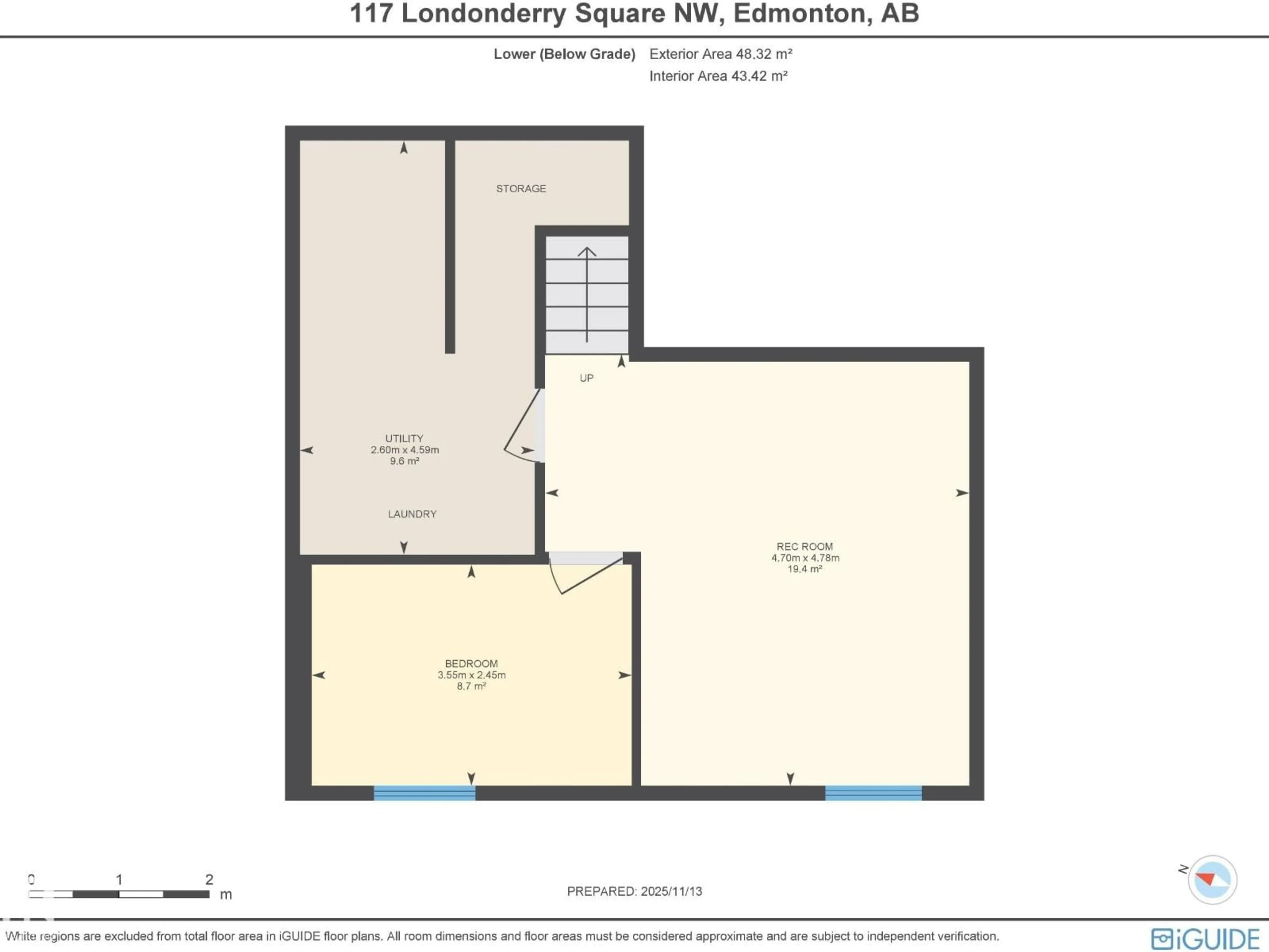 Floor plan for 117 LONDONDERRY SQUARE, Edmonton Alberta T5C3C4