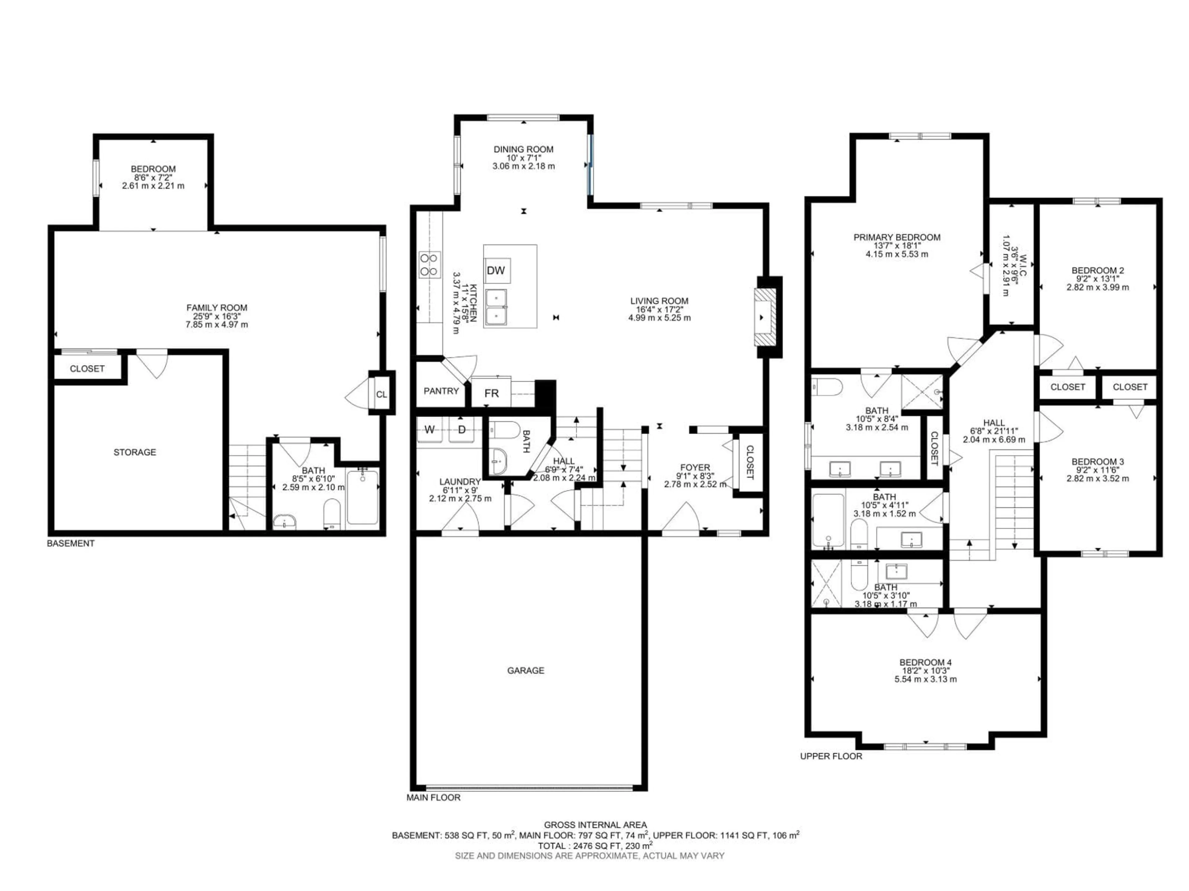 Floor plan for 1532 37C AV AV, Edmonton Alberta T6T0E1