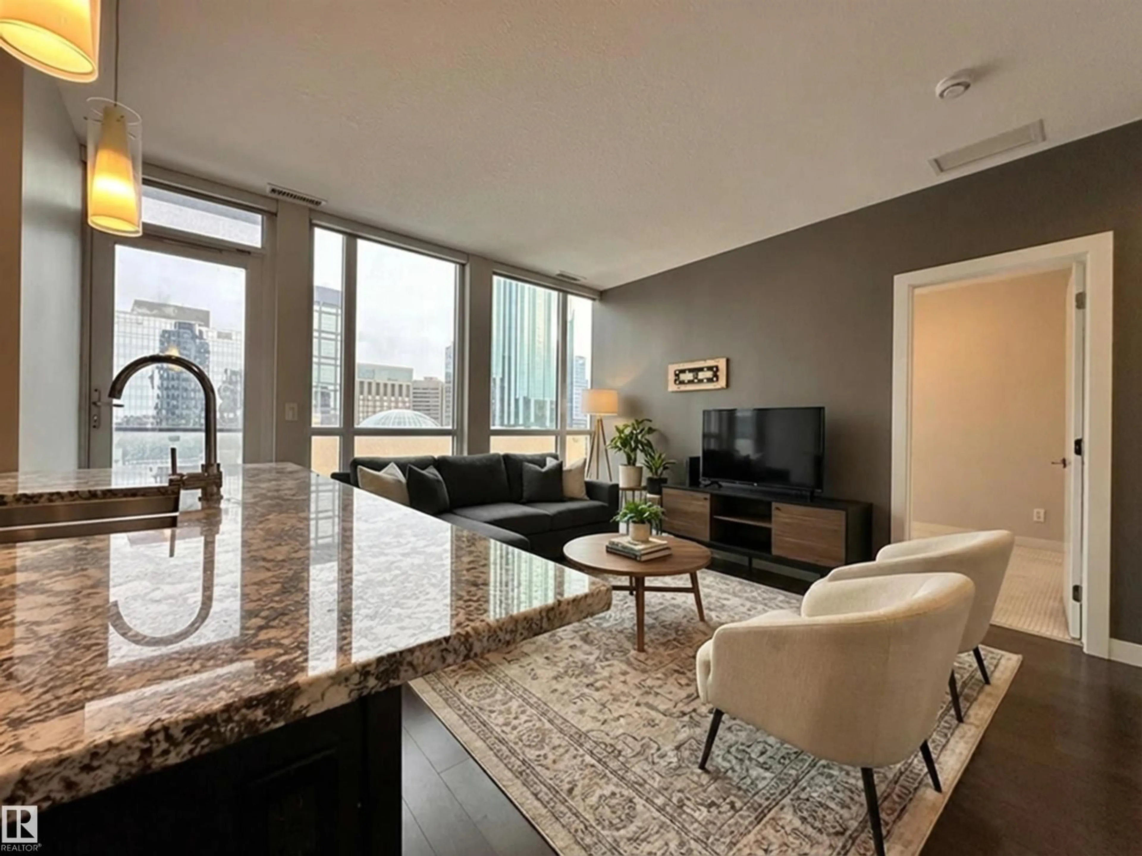 Living room with furniture, unknown for 1202 103 ST NW, Edmonton Alberta T5J0G6