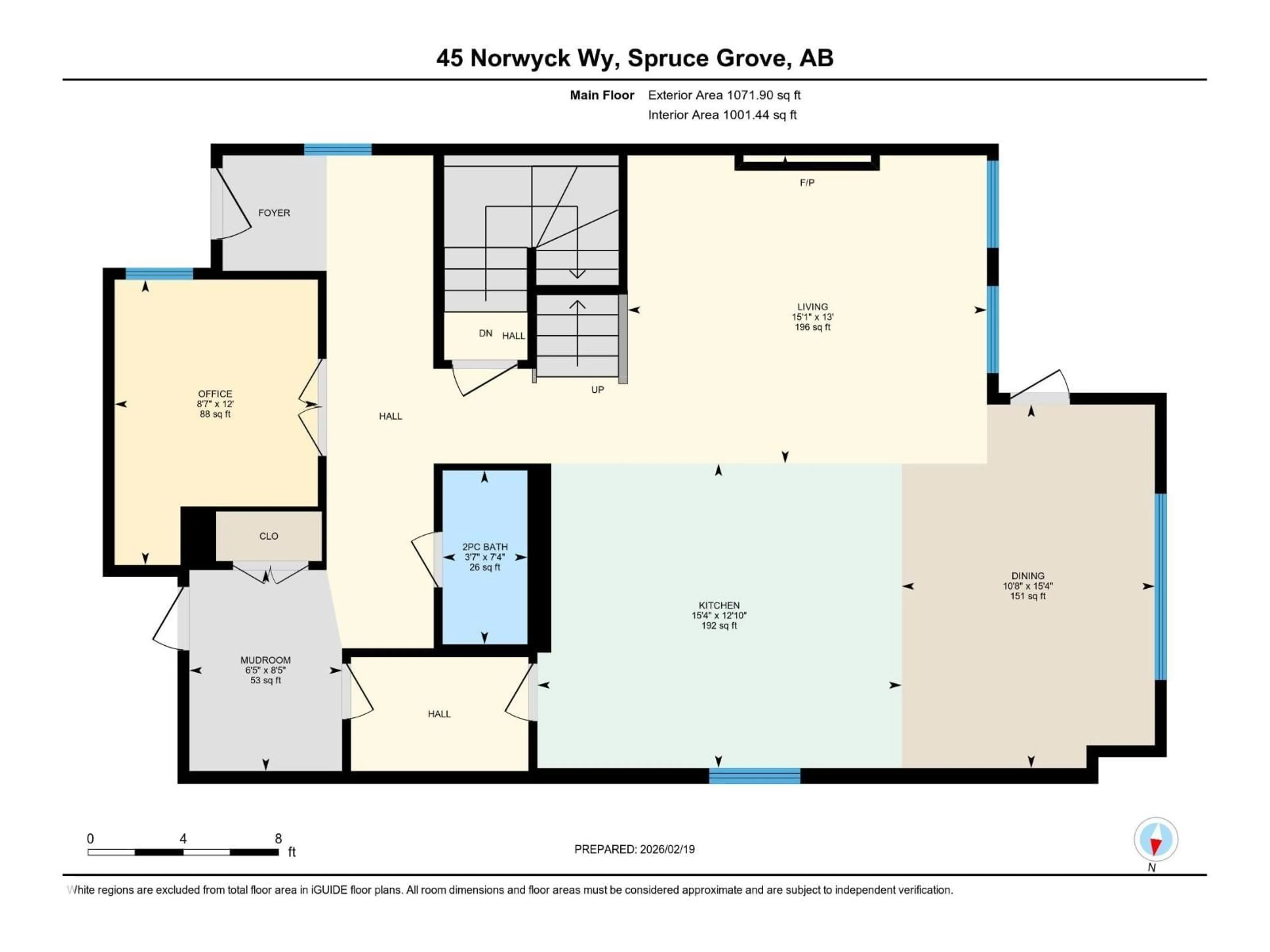 Floor plan for 45 NORWYCK WY, Spruce Grove Alberta T7X3G5