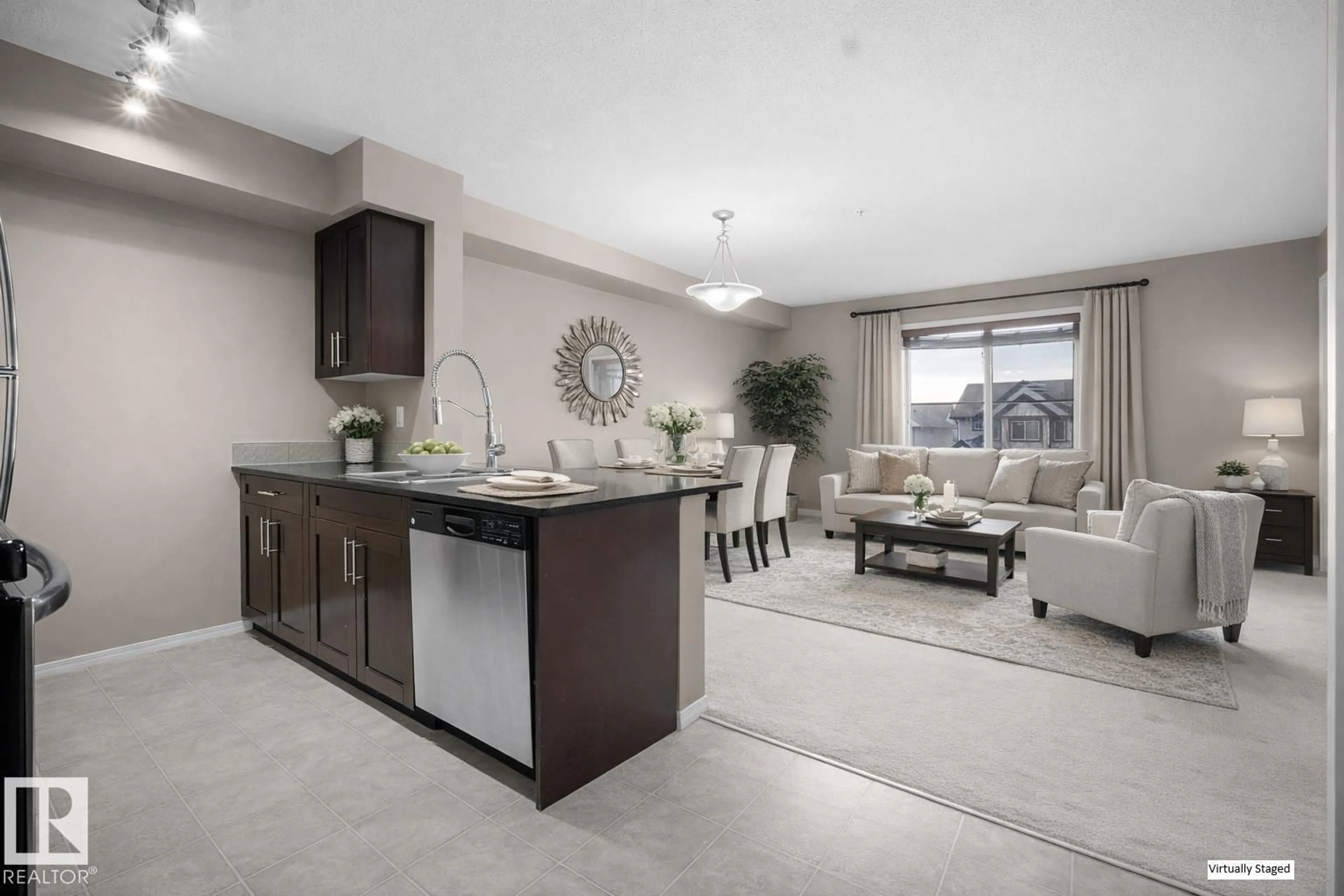 Open concept kitchen, unknown for #219 - 270 MCCONACHIE DR, Edmonton Alberta T5Y3N4