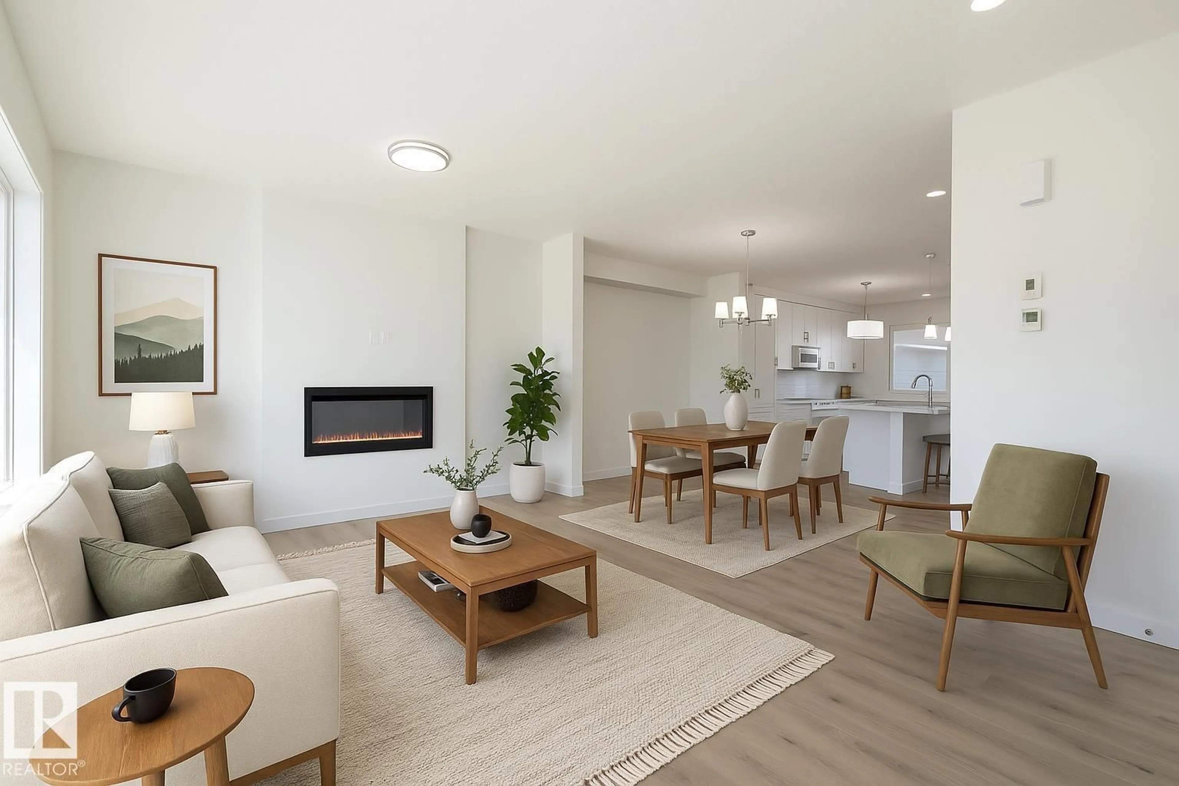 Living room with furniture, unknown for NW - 19516 30 AV, Edmonton Alberta T6M1M2