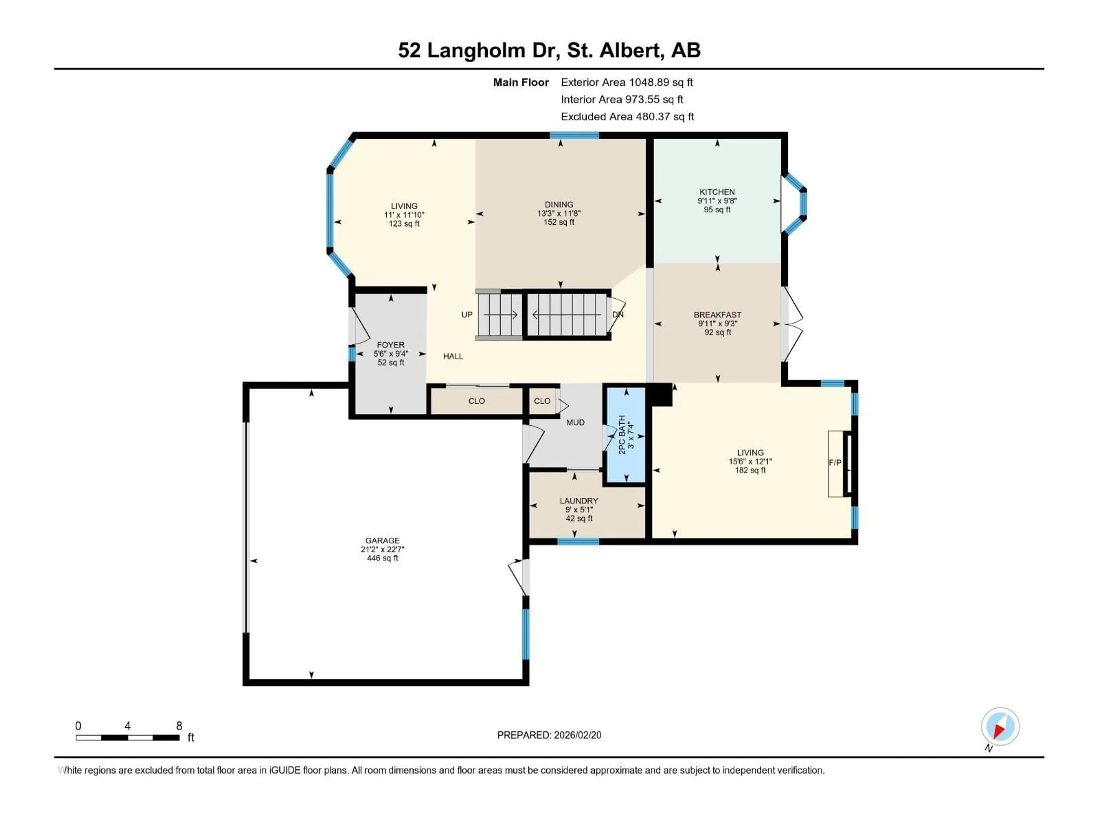 Floor plan for 52 LANGHOLM DR, St. Albert Alberta T8N4N8
