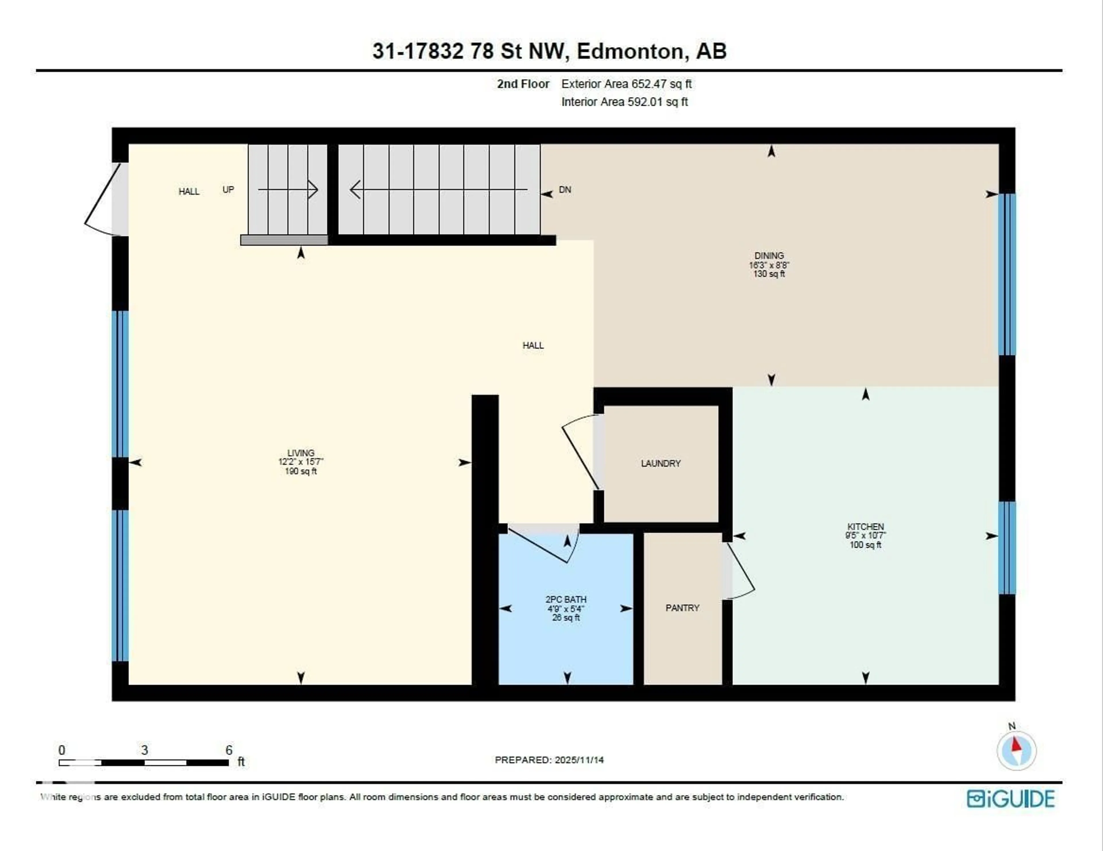 Floor plan for 31 - 17832 78 ST, Edmonton Alberta T5Z0P7