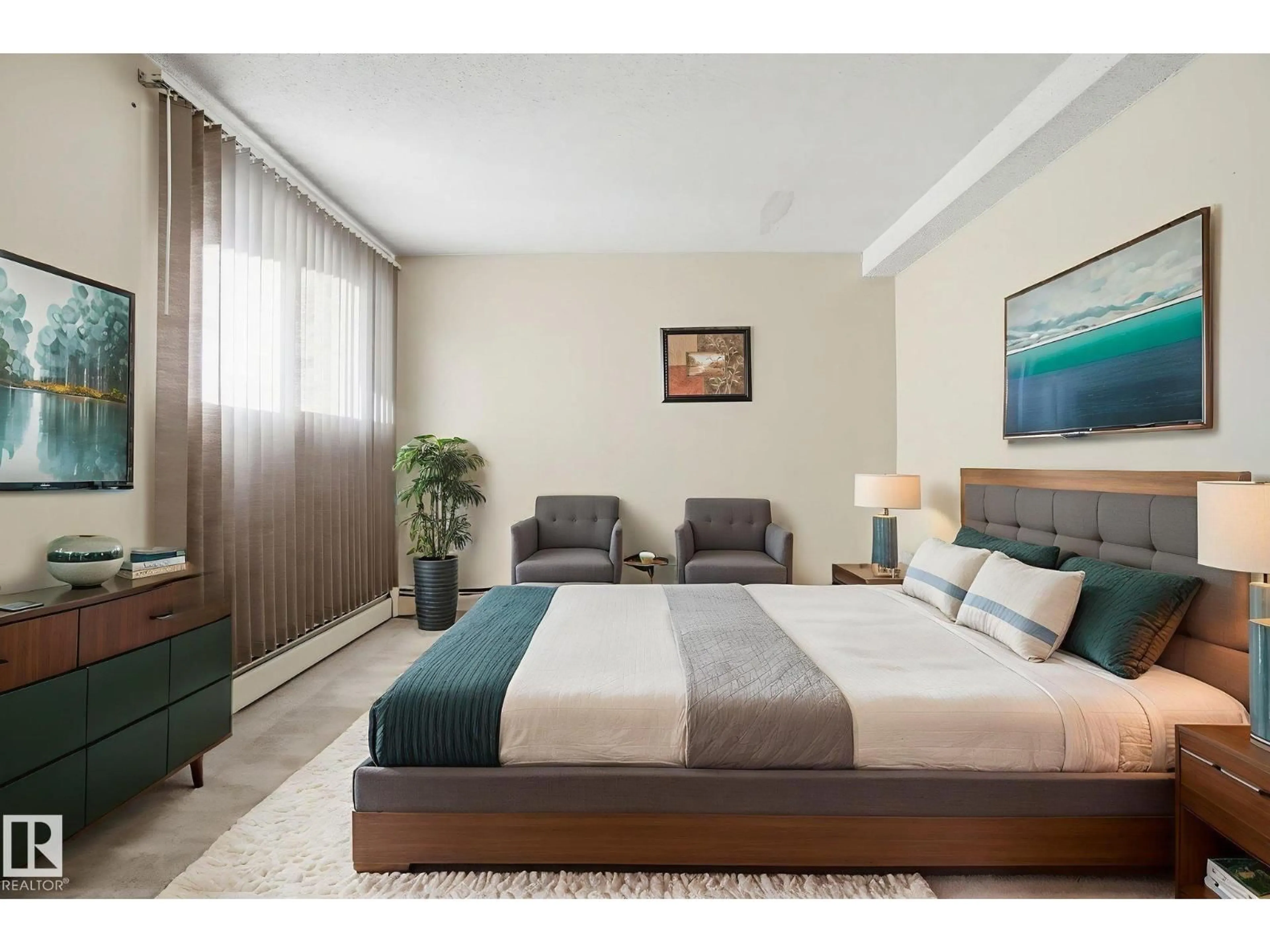 Bedroom with bed, unknown for #109 - 2624 MILL WOODS RD E, Edmonton Alberta T6L5K7