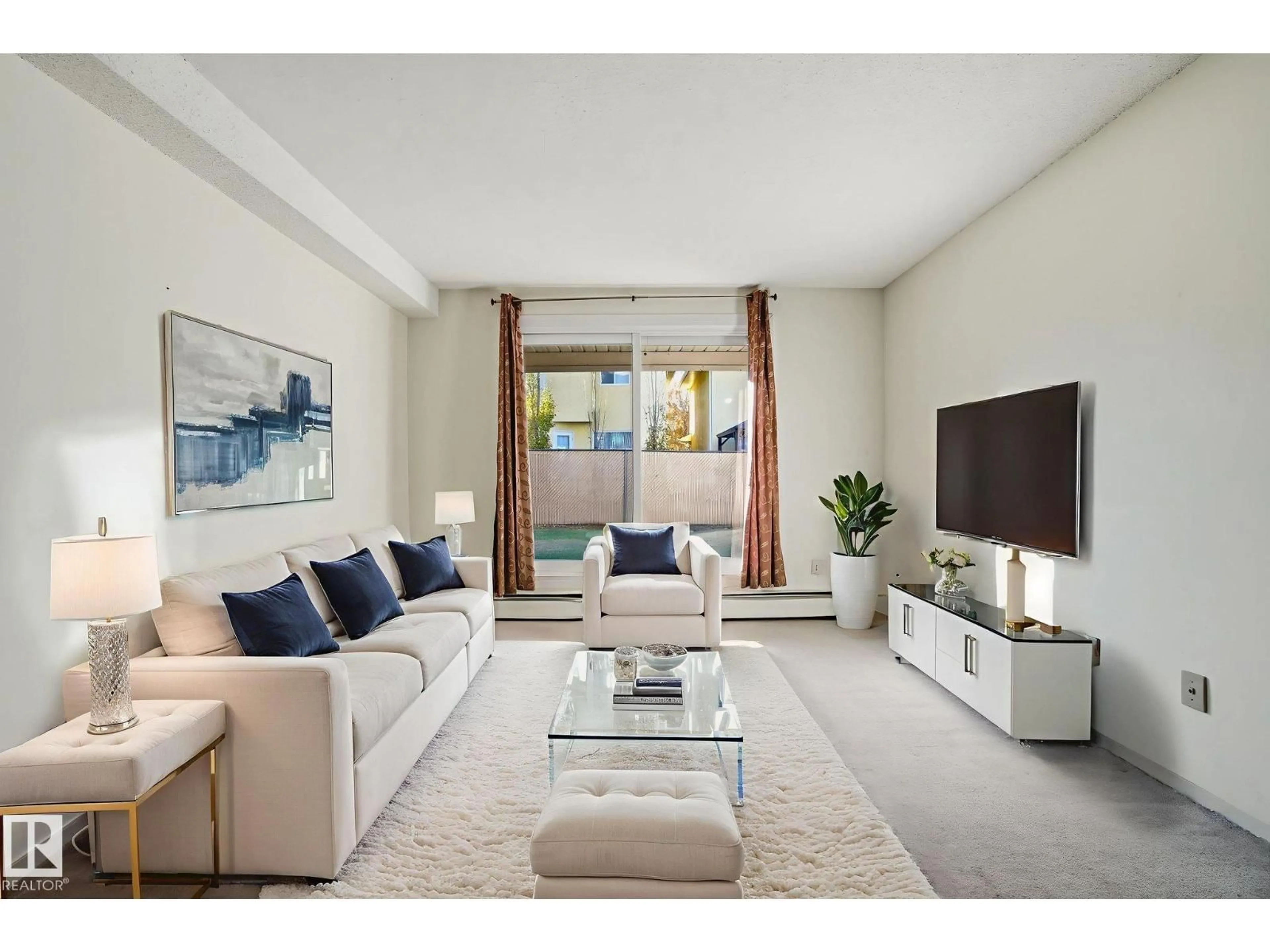 Living room with furniture, unknown for #109 - 2624 MILL WOODS RD E, Edmonton Alberta T6L5K7