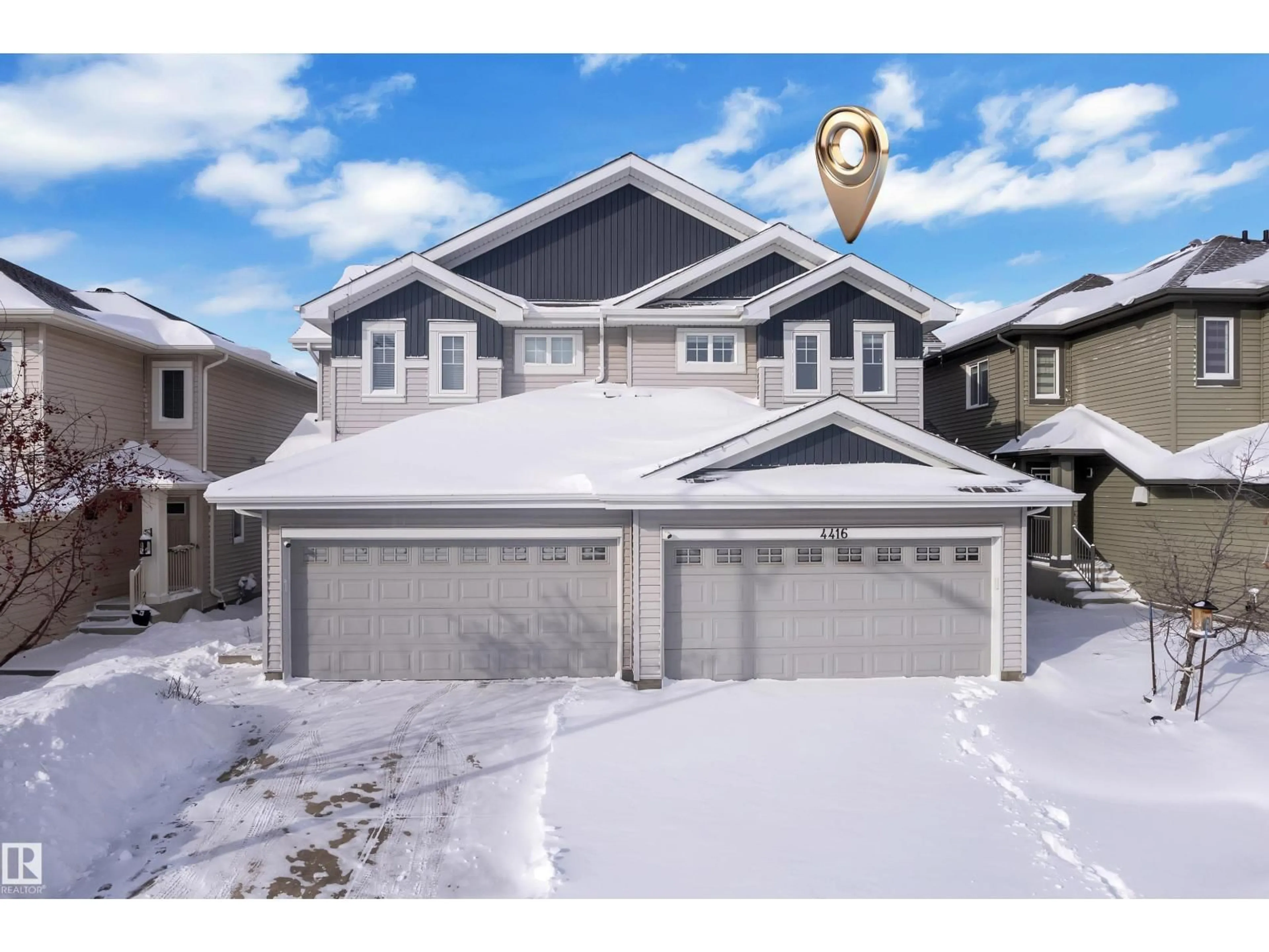 Home with vinyl exterior material, street for 4416 6 ST, Edmonton Alberta T6T0Z8