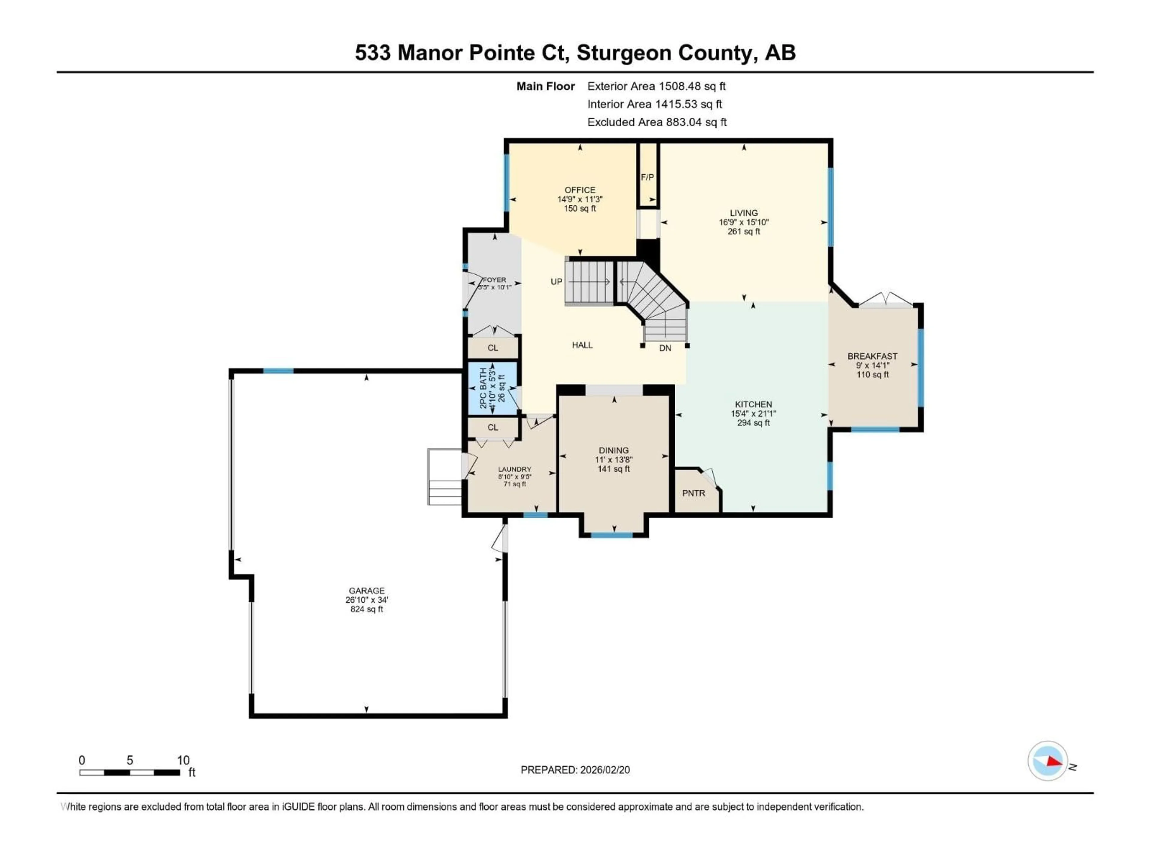 Floor plan for 533 54418 RGE ROAD 251, Rural Sturgeon County Alberta T8N1M9