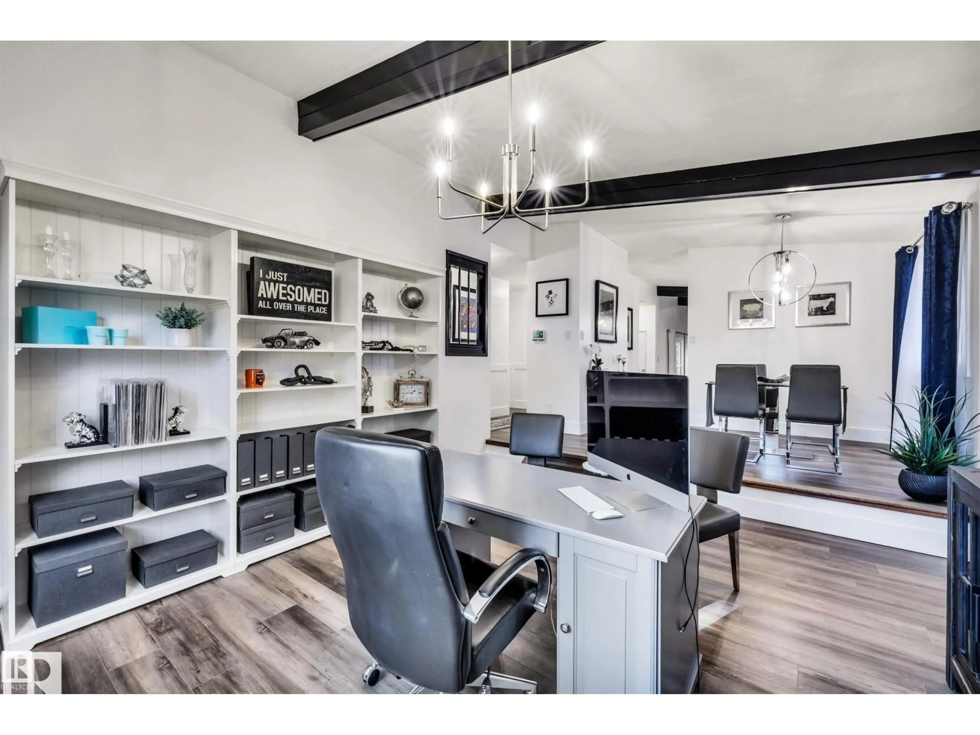 Open concept kitchen, wood/laminate floor for 5 GILCHRIST PL, St. Albert Alberta T8N2M3