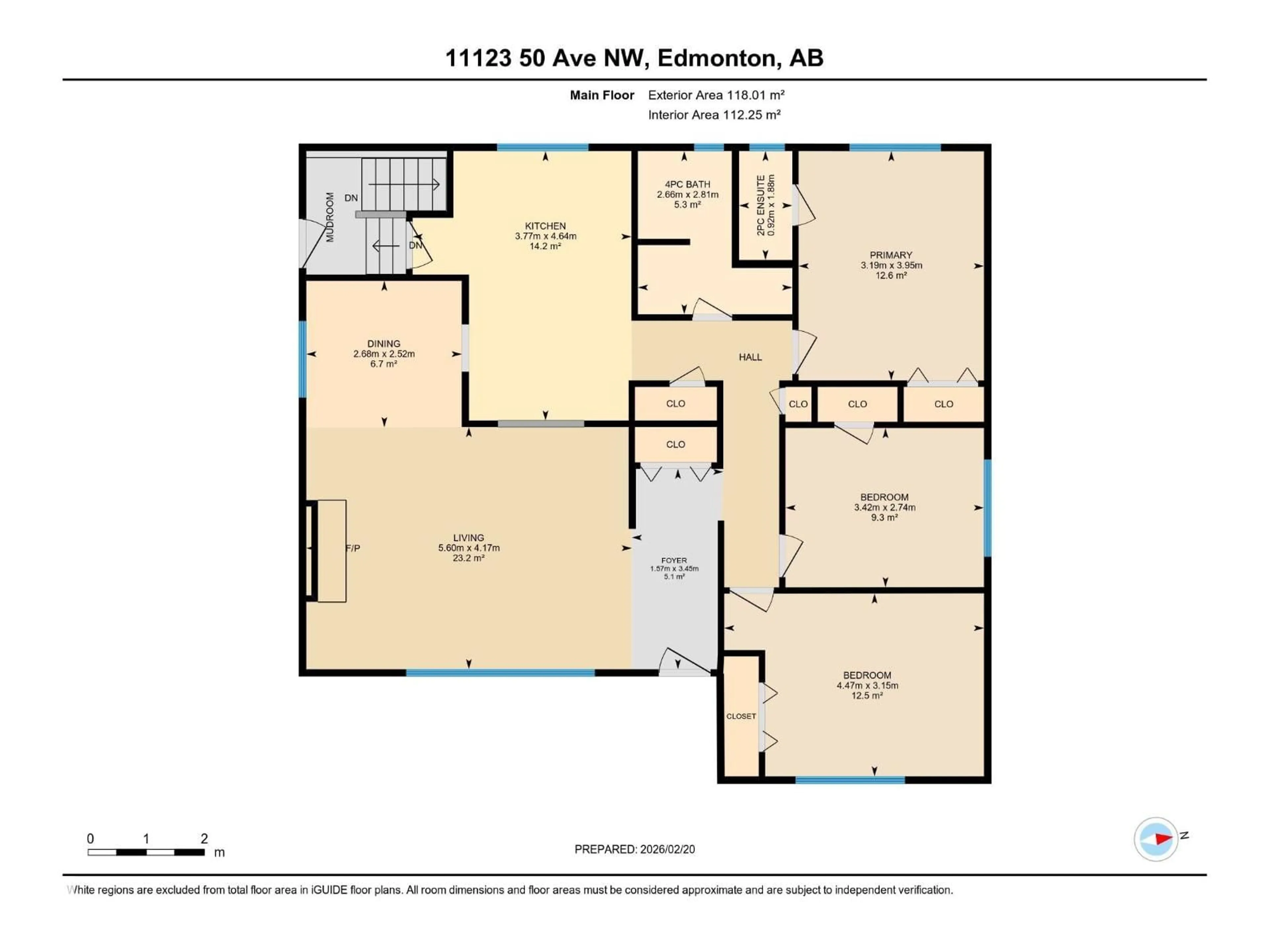 Floor plan for 11123 50 AV, Edmonton Alberta T6H0J1