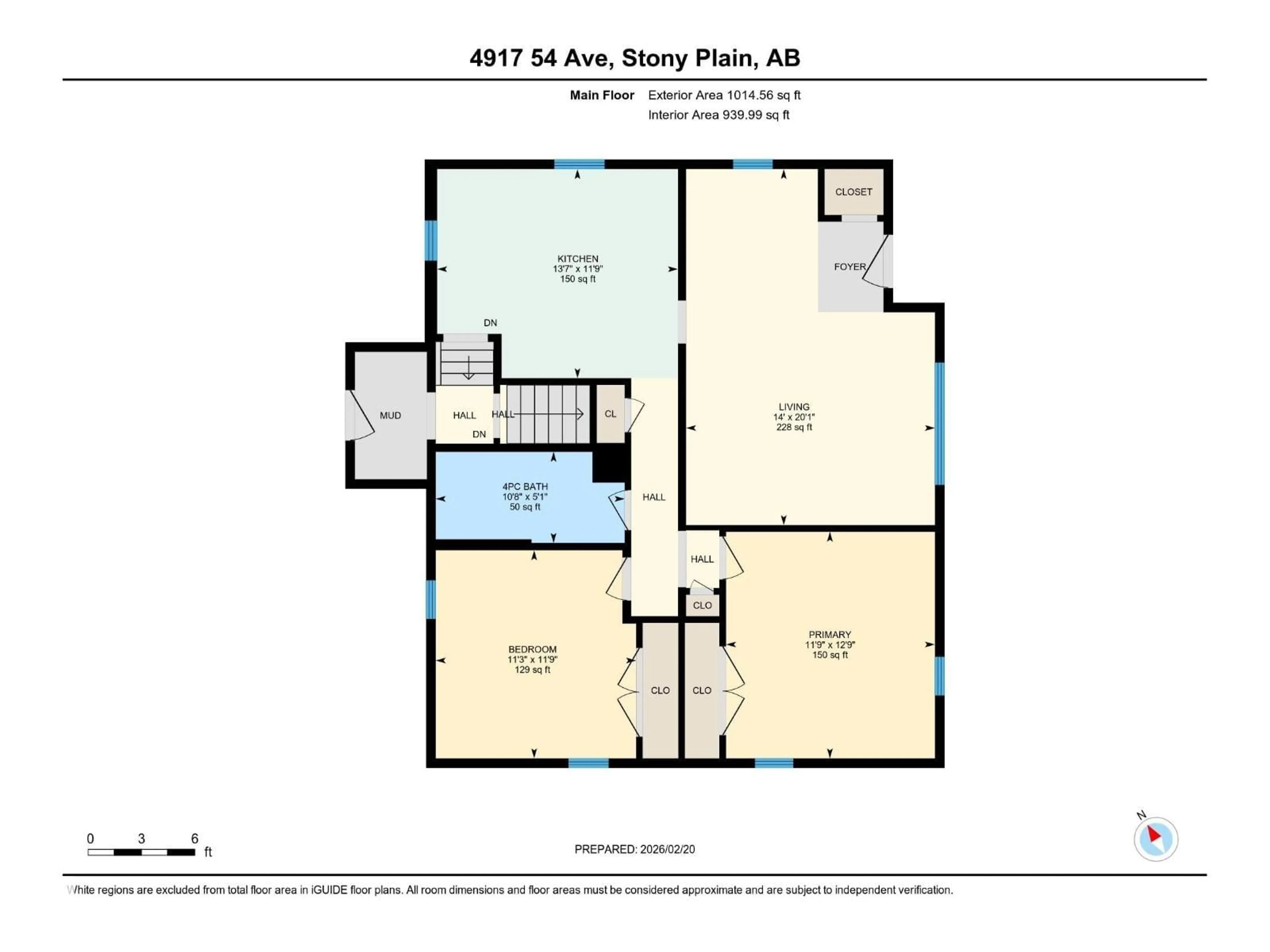 Floor plan for 4917 54 AV, Stony Plain Alberta T7Z1B7