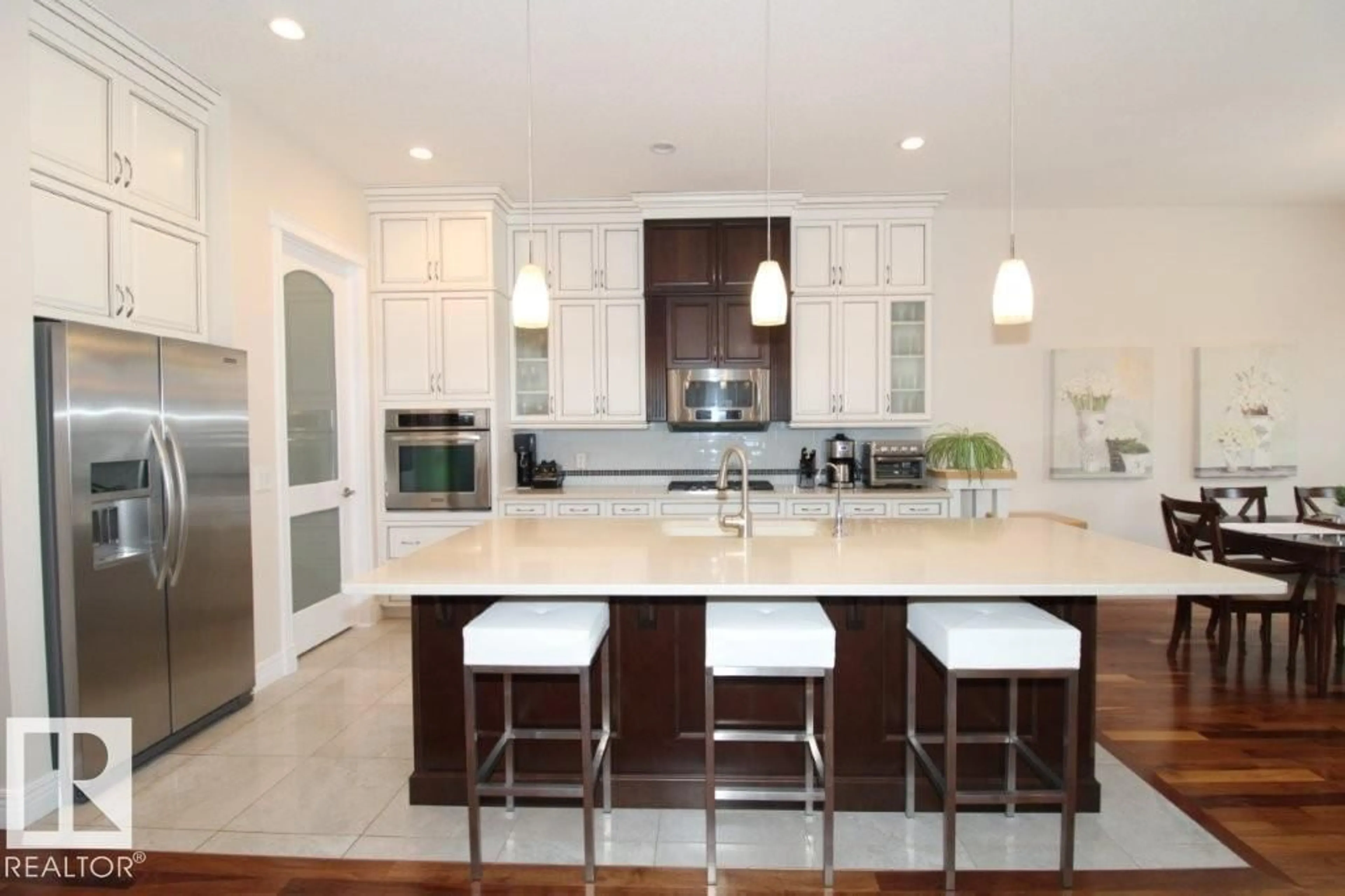 Contemporary kitchen, ceramic/tile floor for 176 AMBLESIDE DR, Edmonton Alberta T6W0H4