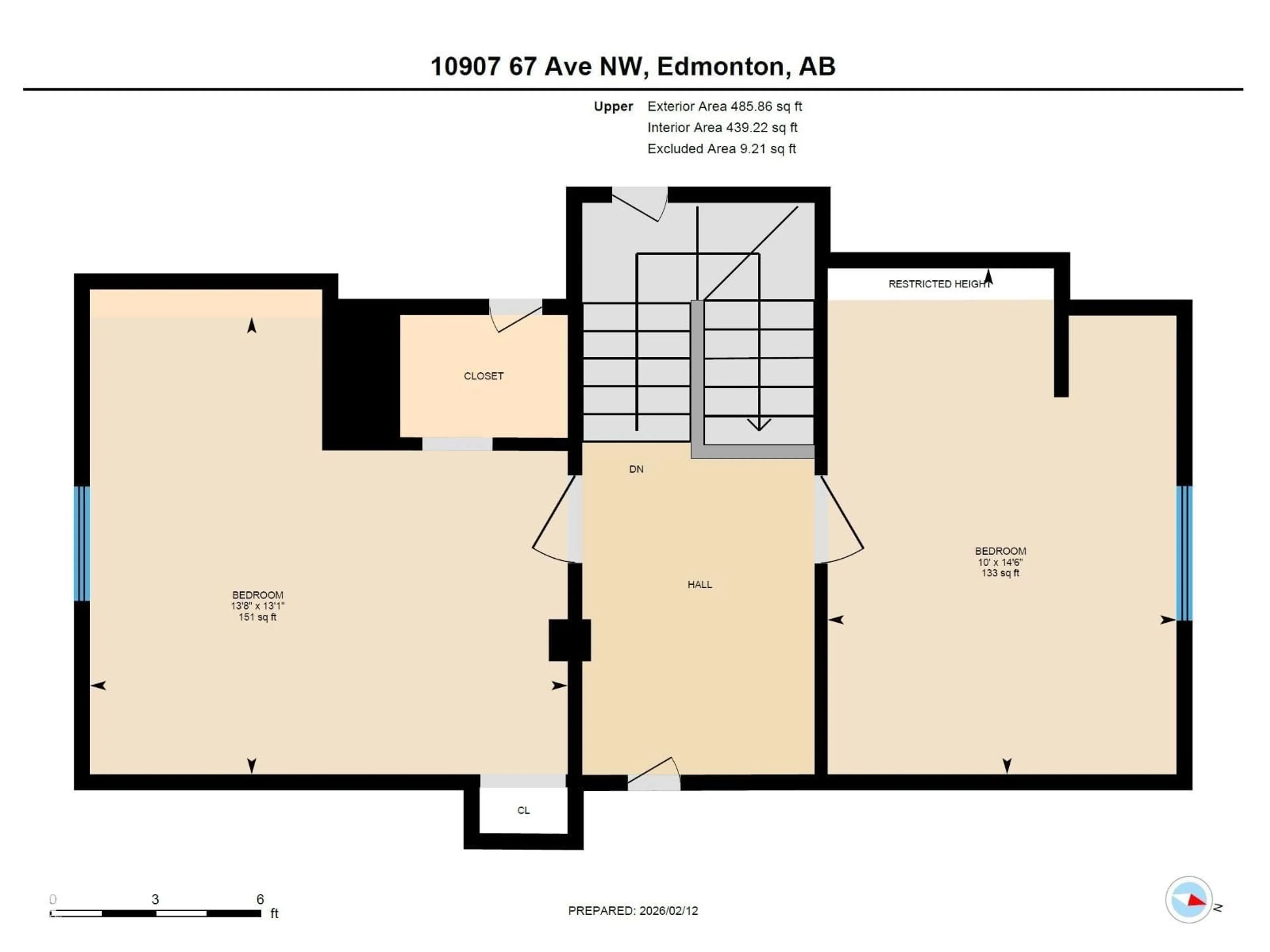 Floor plan for NW - 10907 67 AV, Edmonton Alberta T6H2A5