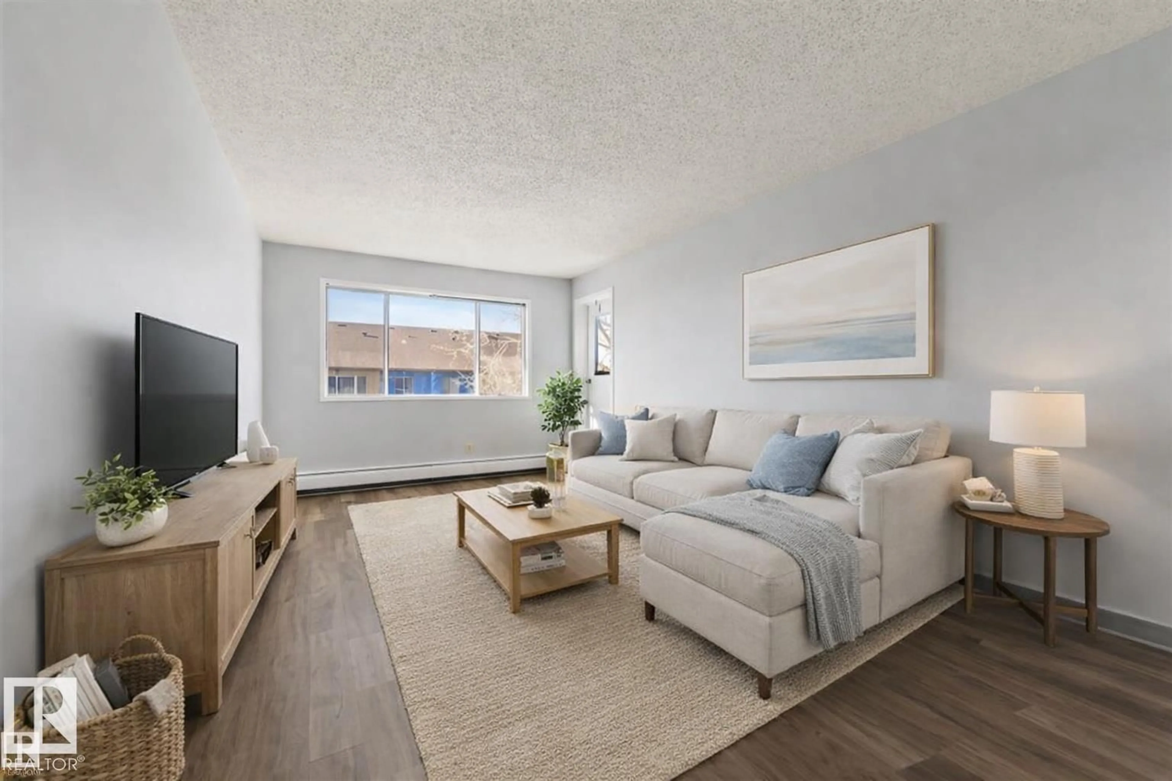 Living room with furniture, unknown for #405 - 14816 26 ST, Edmonton Alberta T5Y2M4