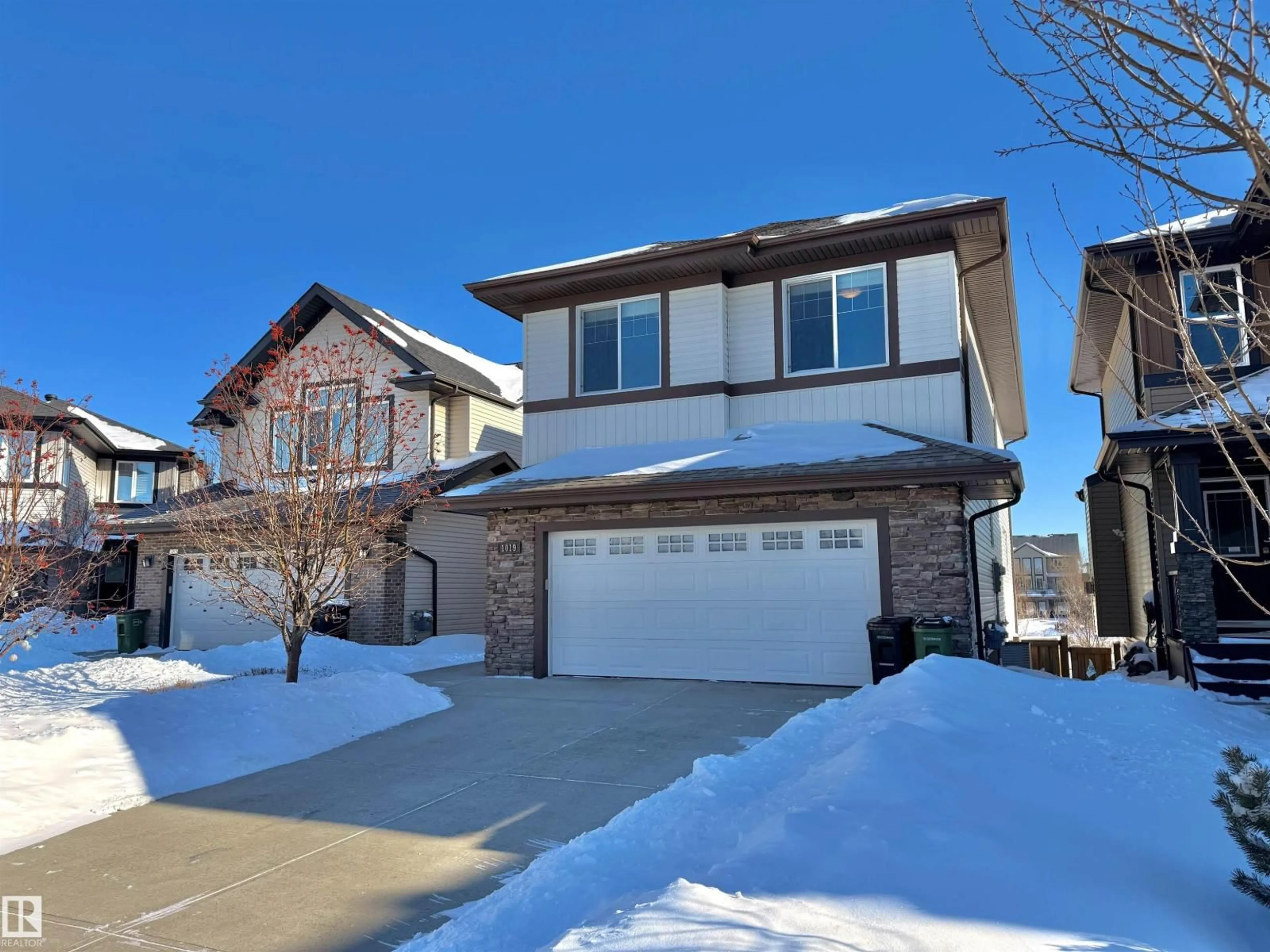 Home with brick exterior material, street for SW - 1019 174 ST, Edmonton Alberta T6W1Z6