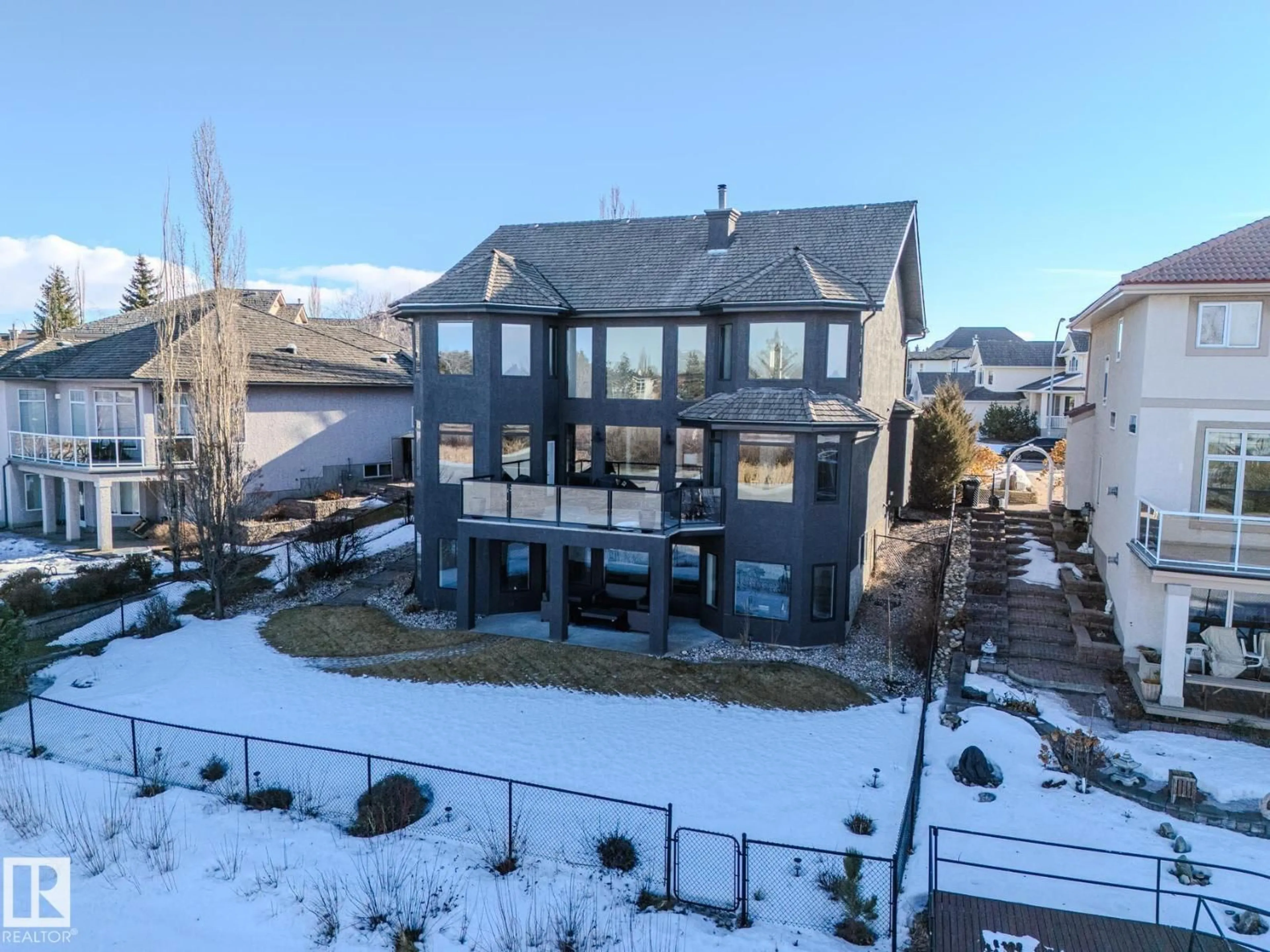 A pic from outside/outdoor area/front of a property/back of a property/a pic from drone, mountain view for HB - 92 NOTTINGHAM, Sherwood Park Alberta T8A6G2