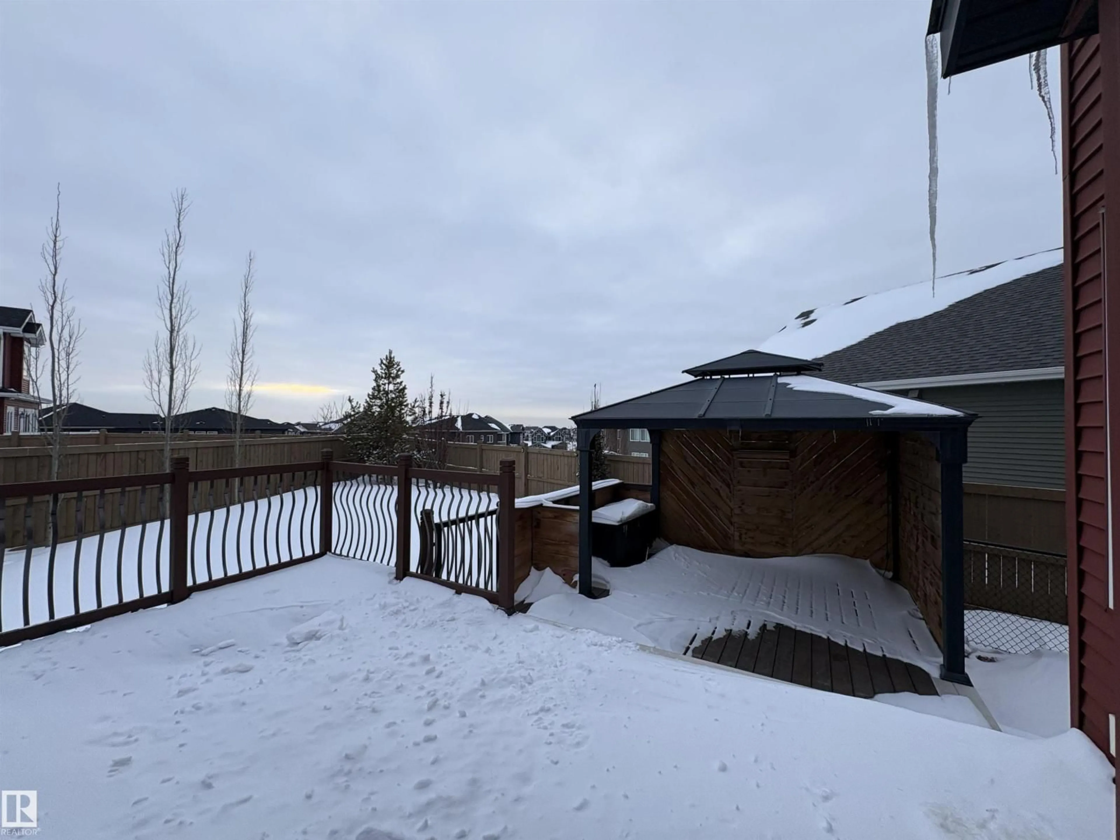 A pic from outside/outdoor area/front of a property/back of a property/a pic from drone, mountain view for SW - 6123 19 AV, Edmonton Alberta T6X2A4