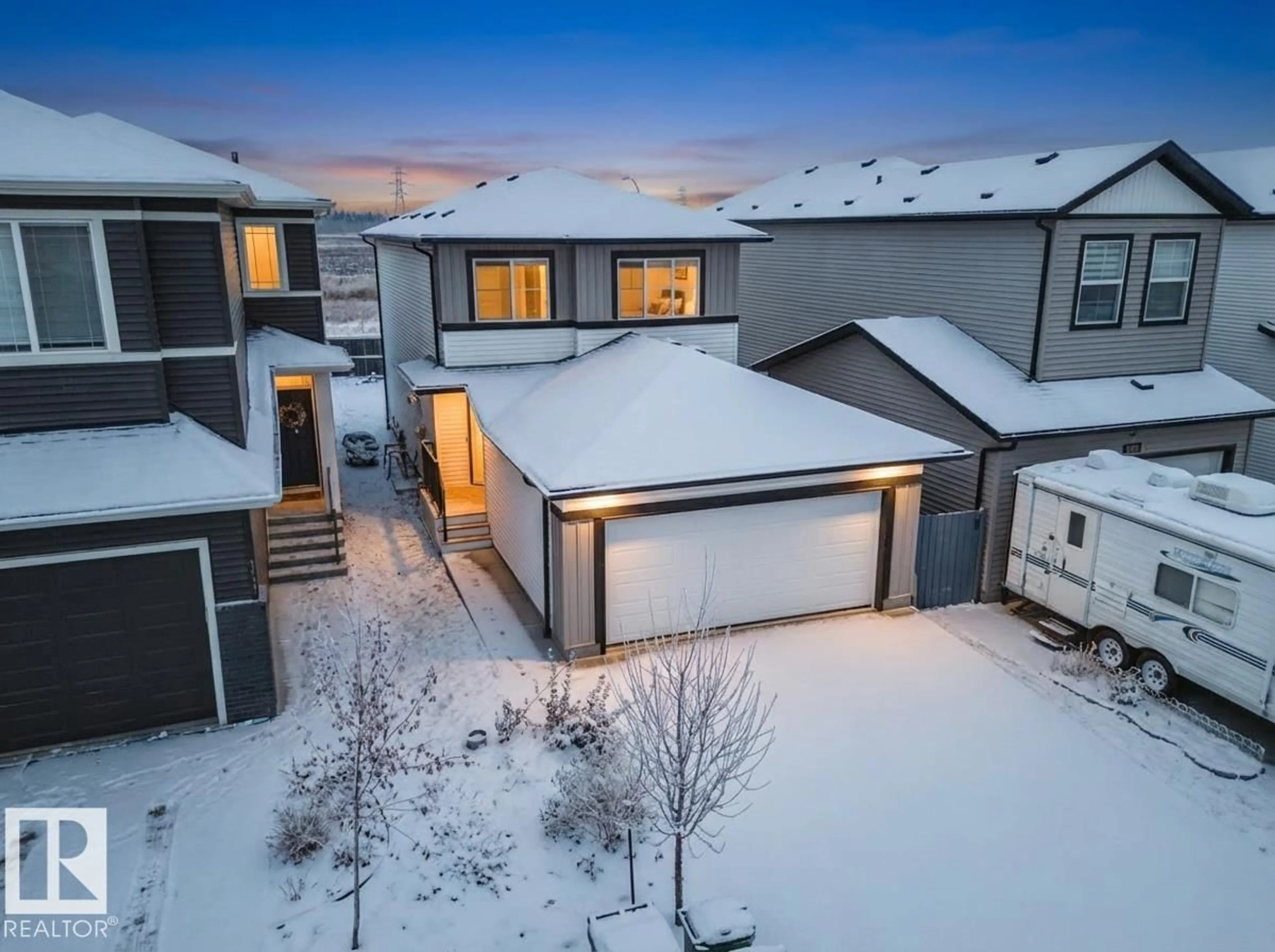 A pic from outside/outdoor area/front of a property/back of a property/a pic from drone, street for NW - 2838 152 AV, Edmonton Alberta T5Y6C4
