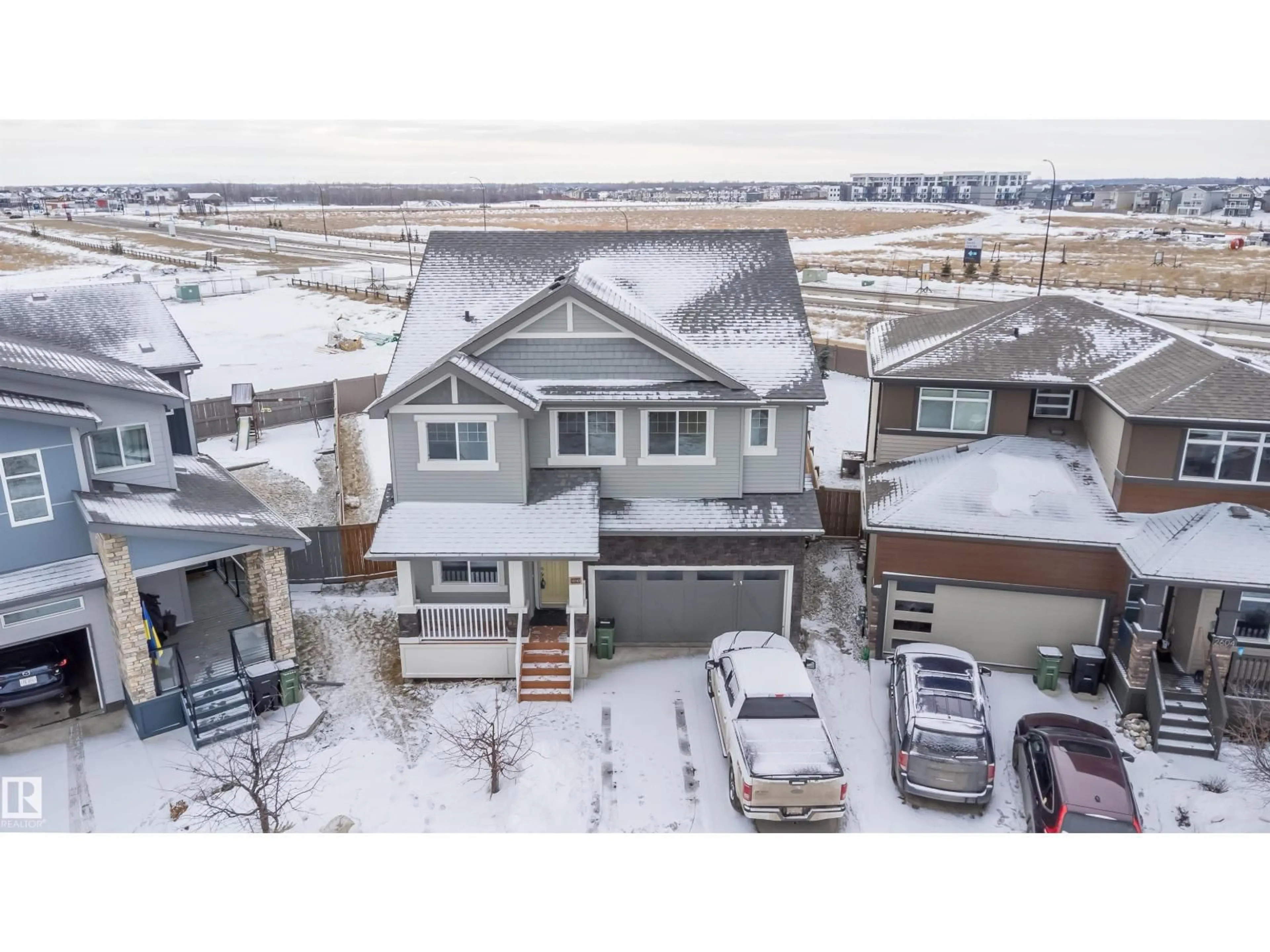 A pic from outside/outdoor area/front of a property/back of a property/a pic from drone, street for 19743 26 AV, Edmonton Alberta T6M0X5