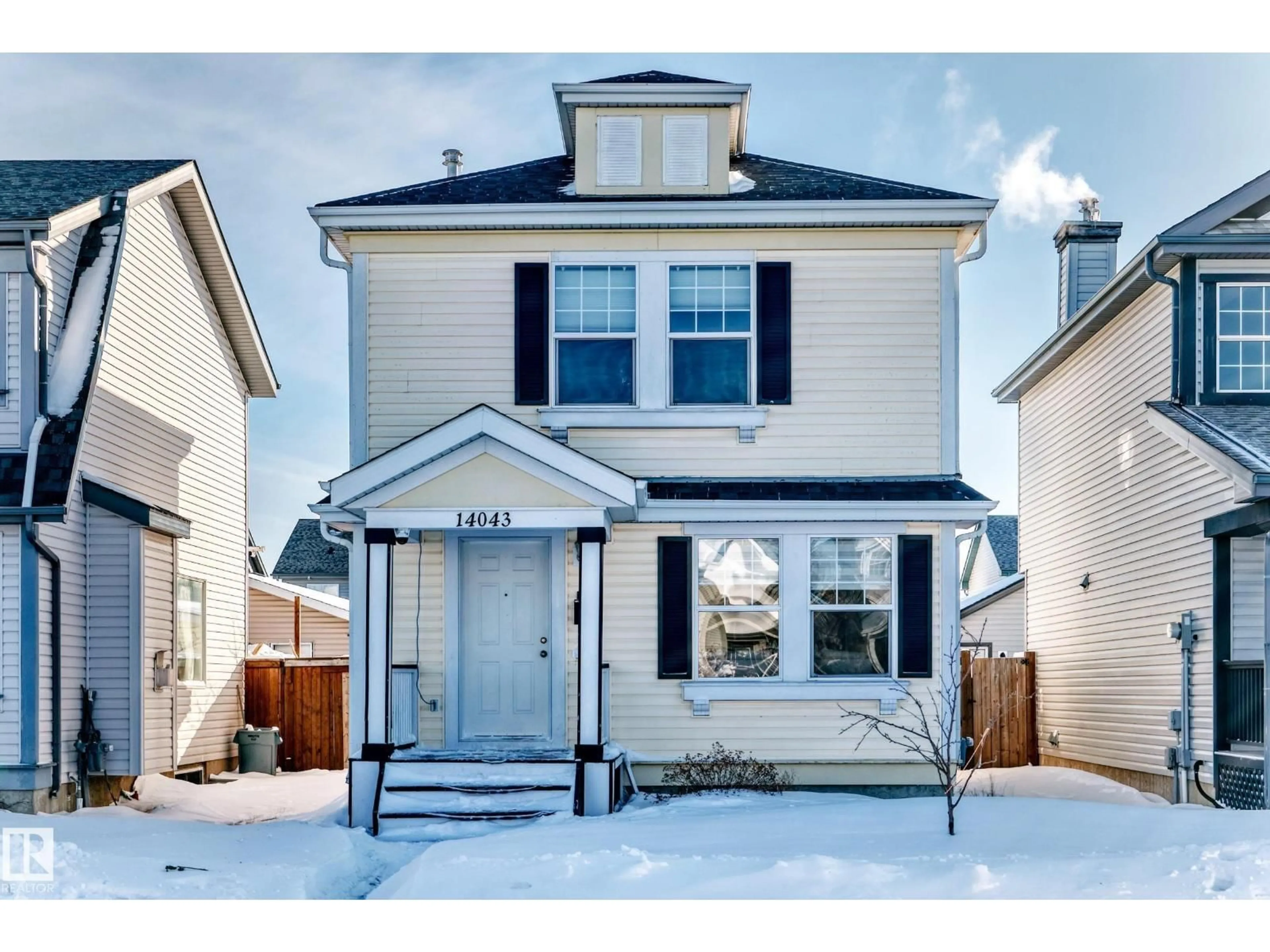 Home with vinyl exterior material, street for 14043 151 AV, Edmonton Alberta T6V1T6