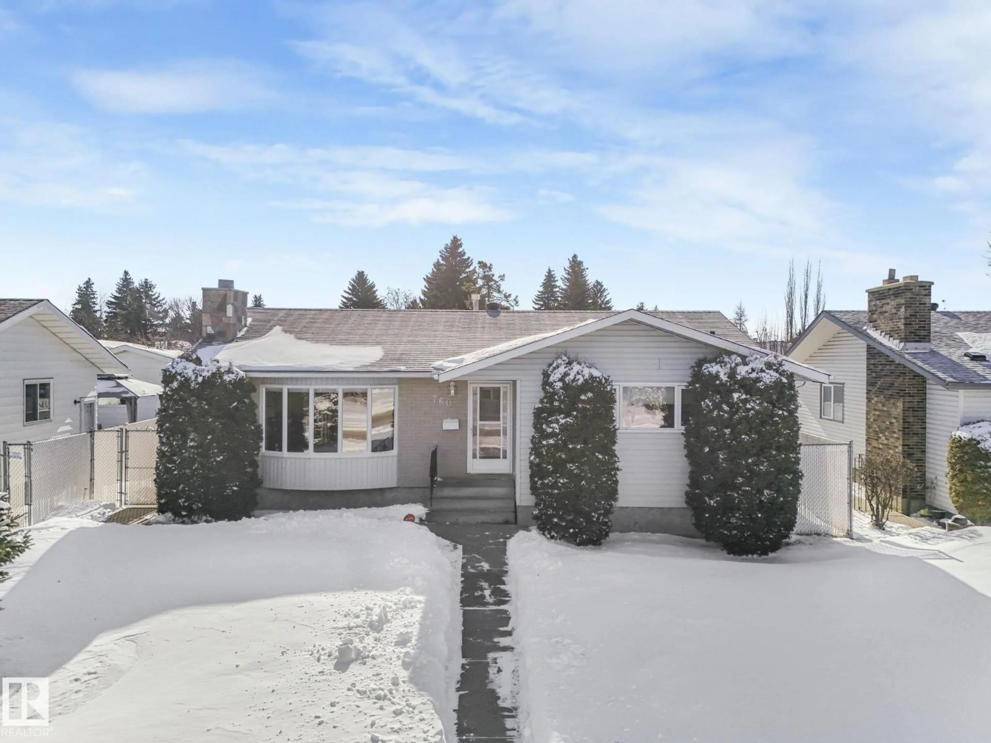 Home with vinyl exterior material, street for NW - 760 KNOTTWOOD RD S, Edmonton Alberta T6K1W5