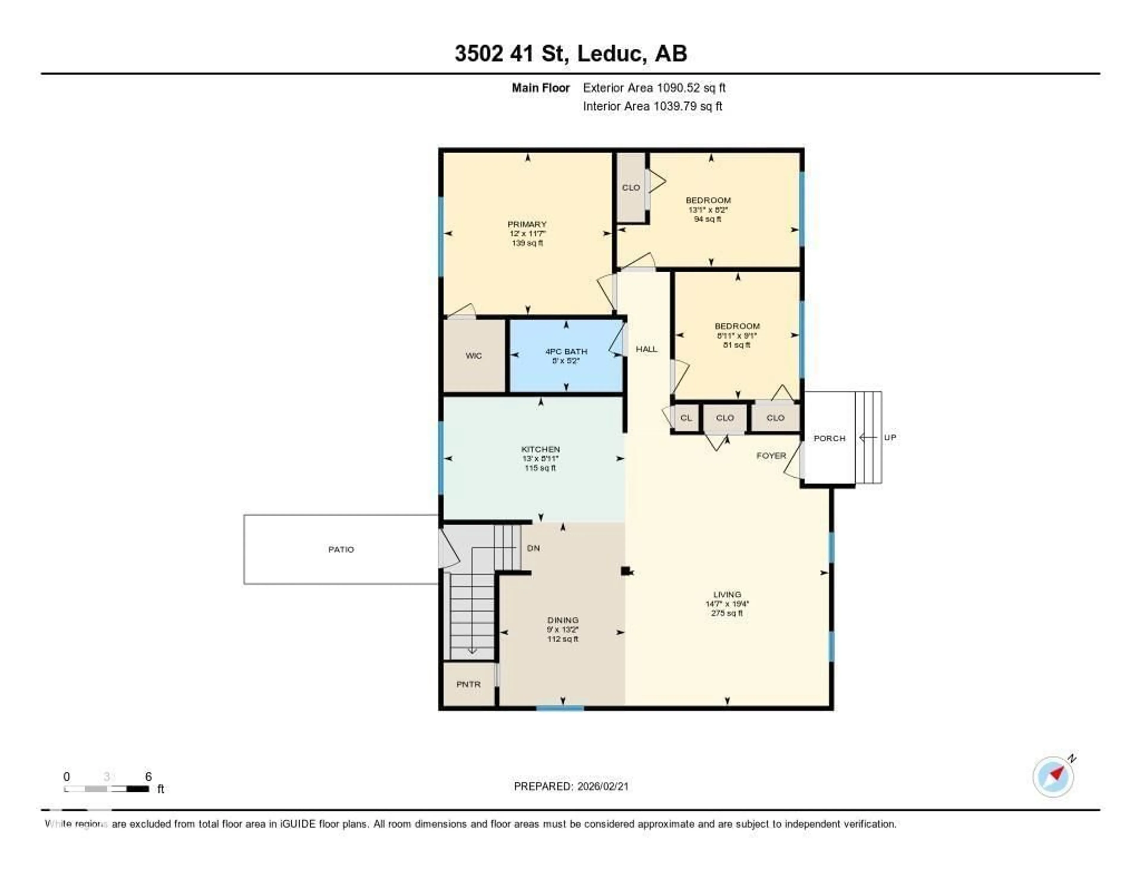 Floor plan for 3502 41 ST, Leduc Alberta T9E6C8