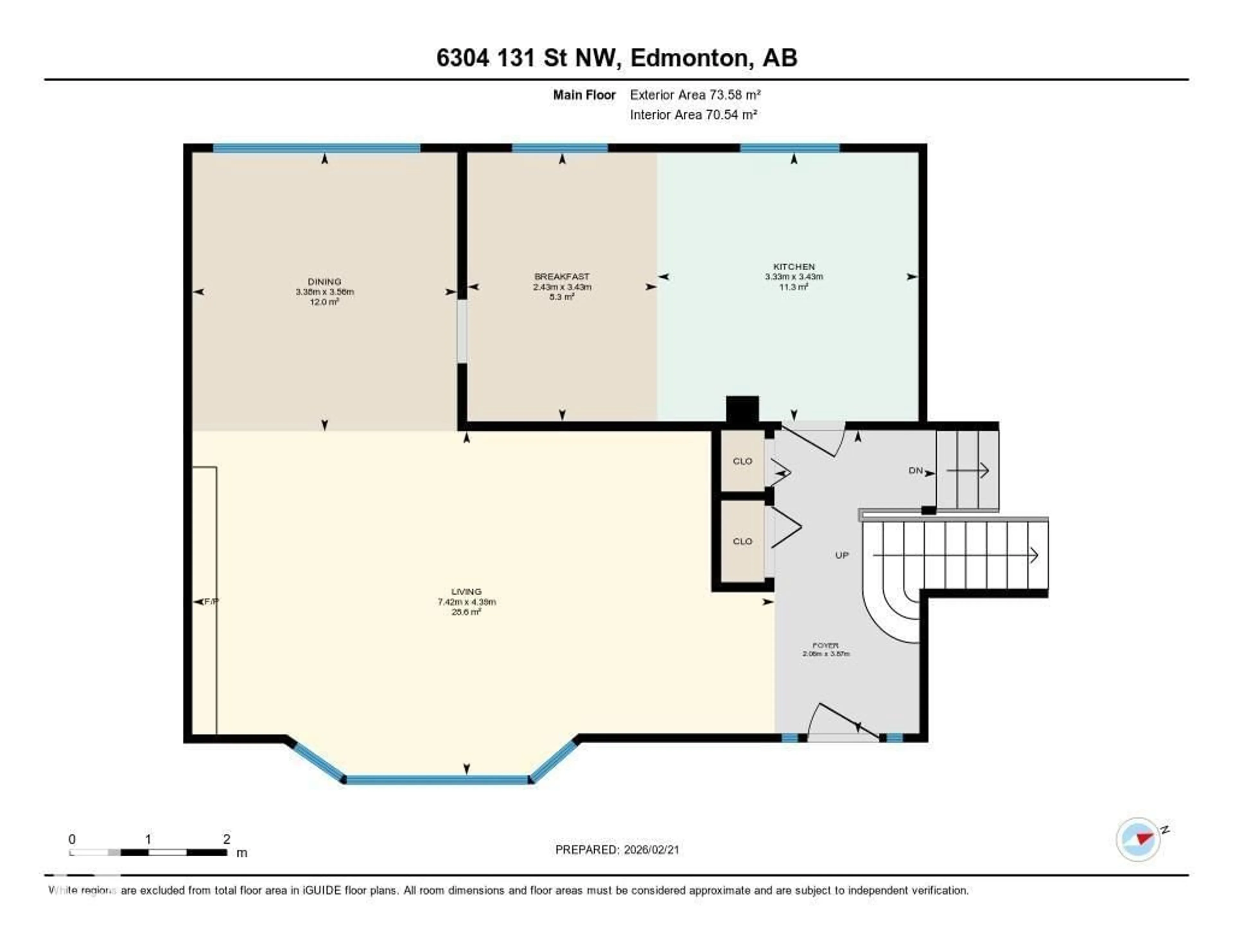 Floor plan for 6304 131 ST, Edmonton Alberta T6H3Y3