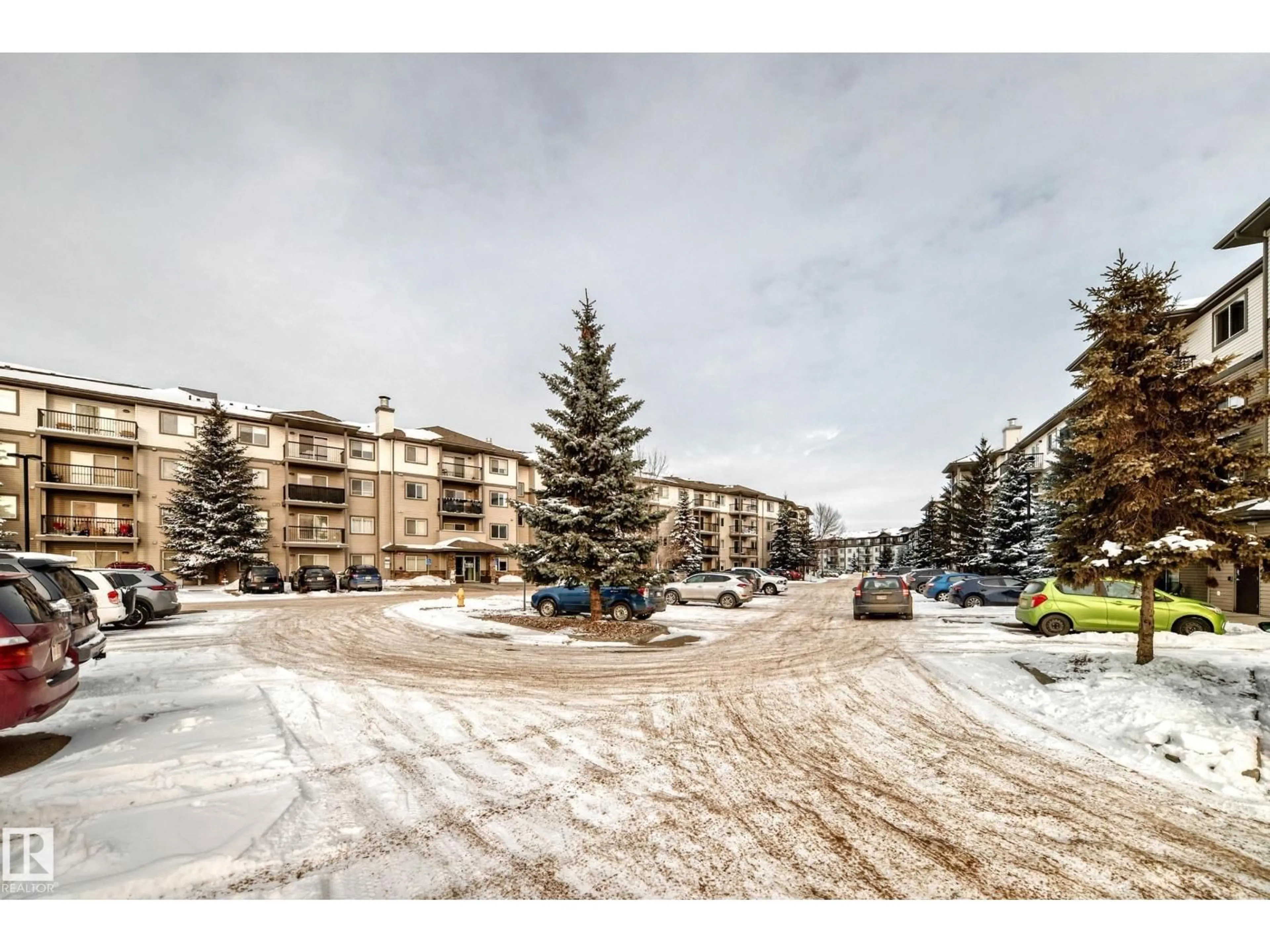 A pic from outside/outdoor area/front of a property/back of a property/a pic from drone, mountain view for #306 - 1188 HYNDMAN RD, Edmonton Alberta T5A0E9