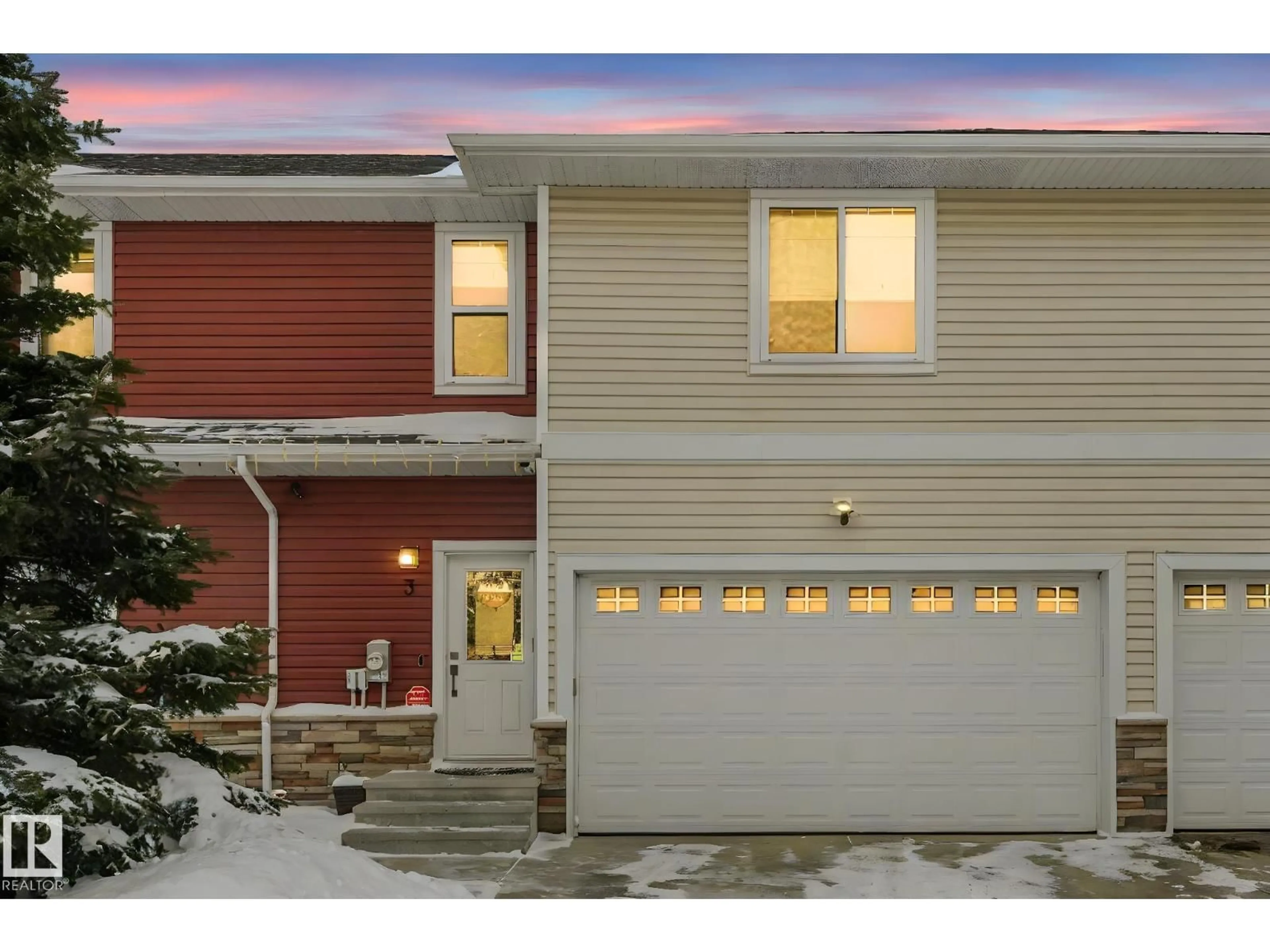 Home with vinyl exterior material, street for #3 - 450 MCCONACHIE WY, Edmonton Alberta T5Y0S8