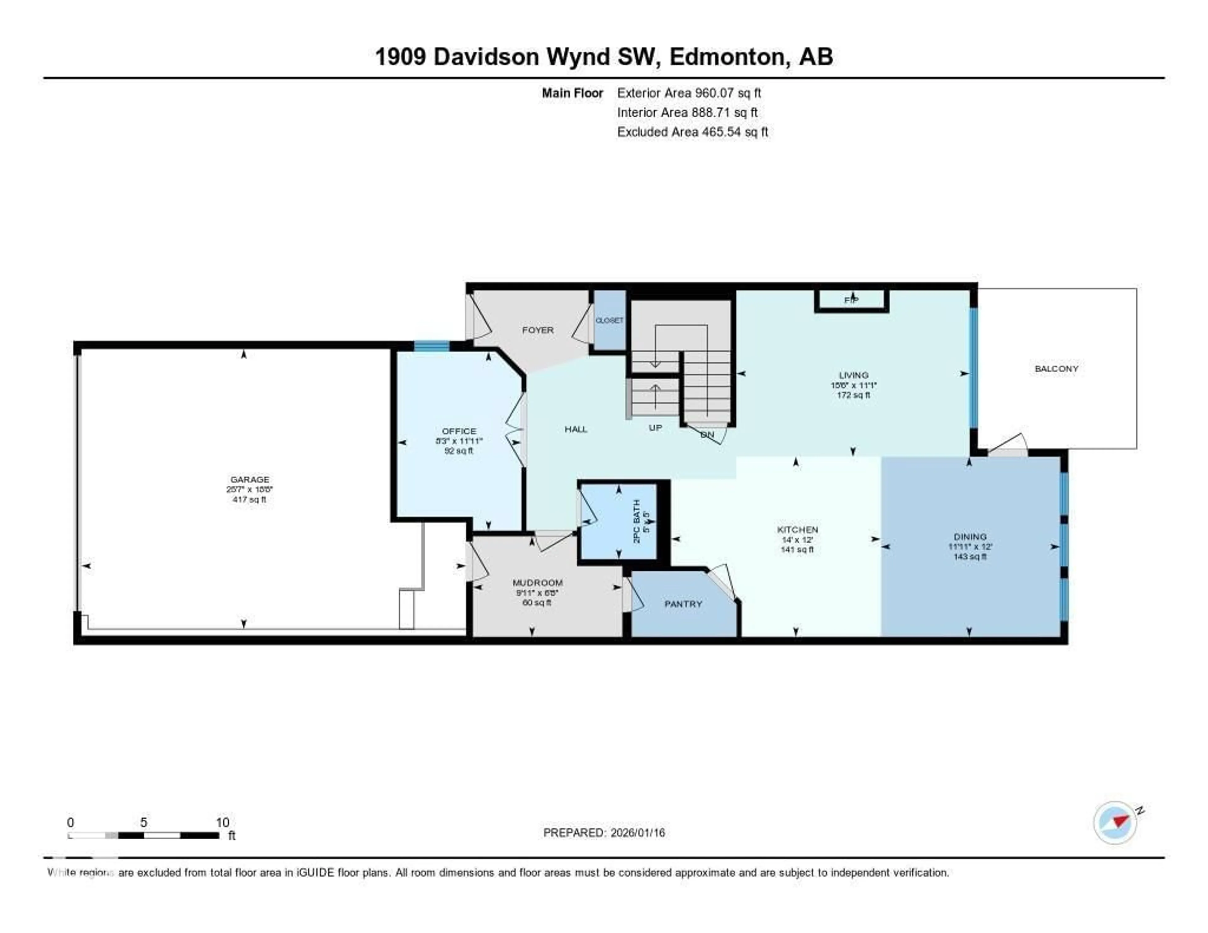 Floor plan for 1909 DAVIDSON WD, Edmonton Alberta T6W4C1