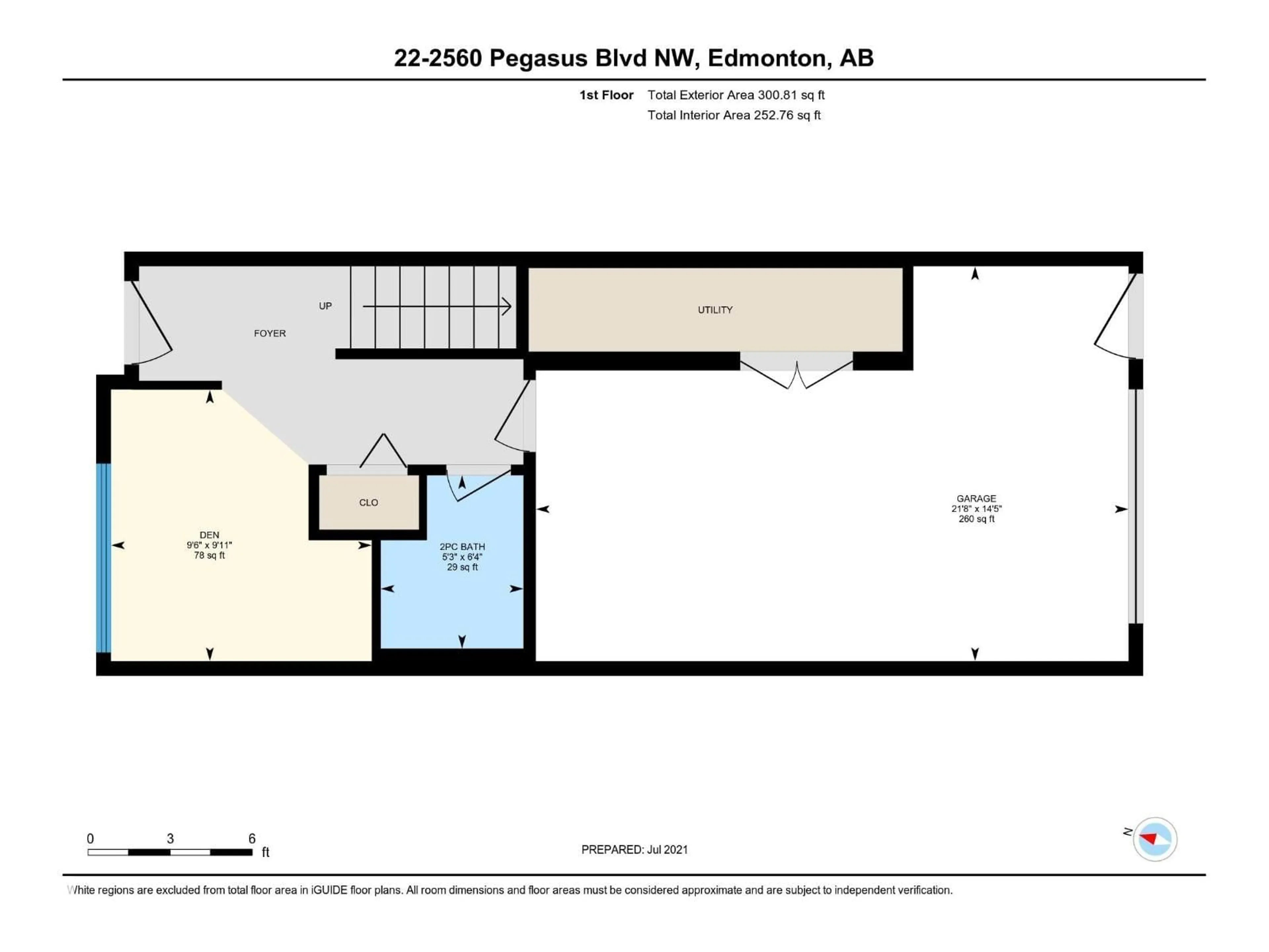 Floor plan for #22 - 2560 PEGASUS BV, Edmonton Alberta T5E6V4