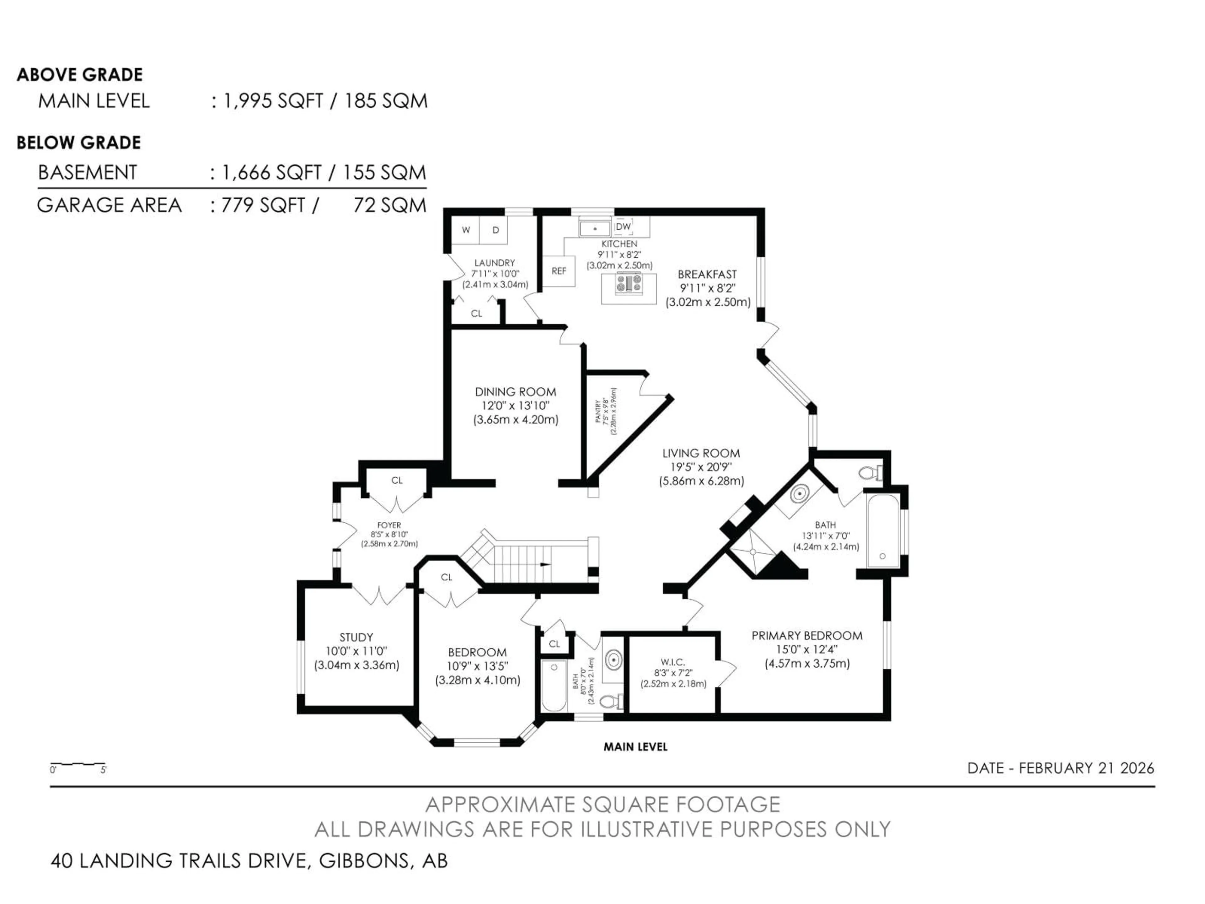 Floor plan for 40 LANDING TRAILS DR, Gibbons Alberta T0A1N0