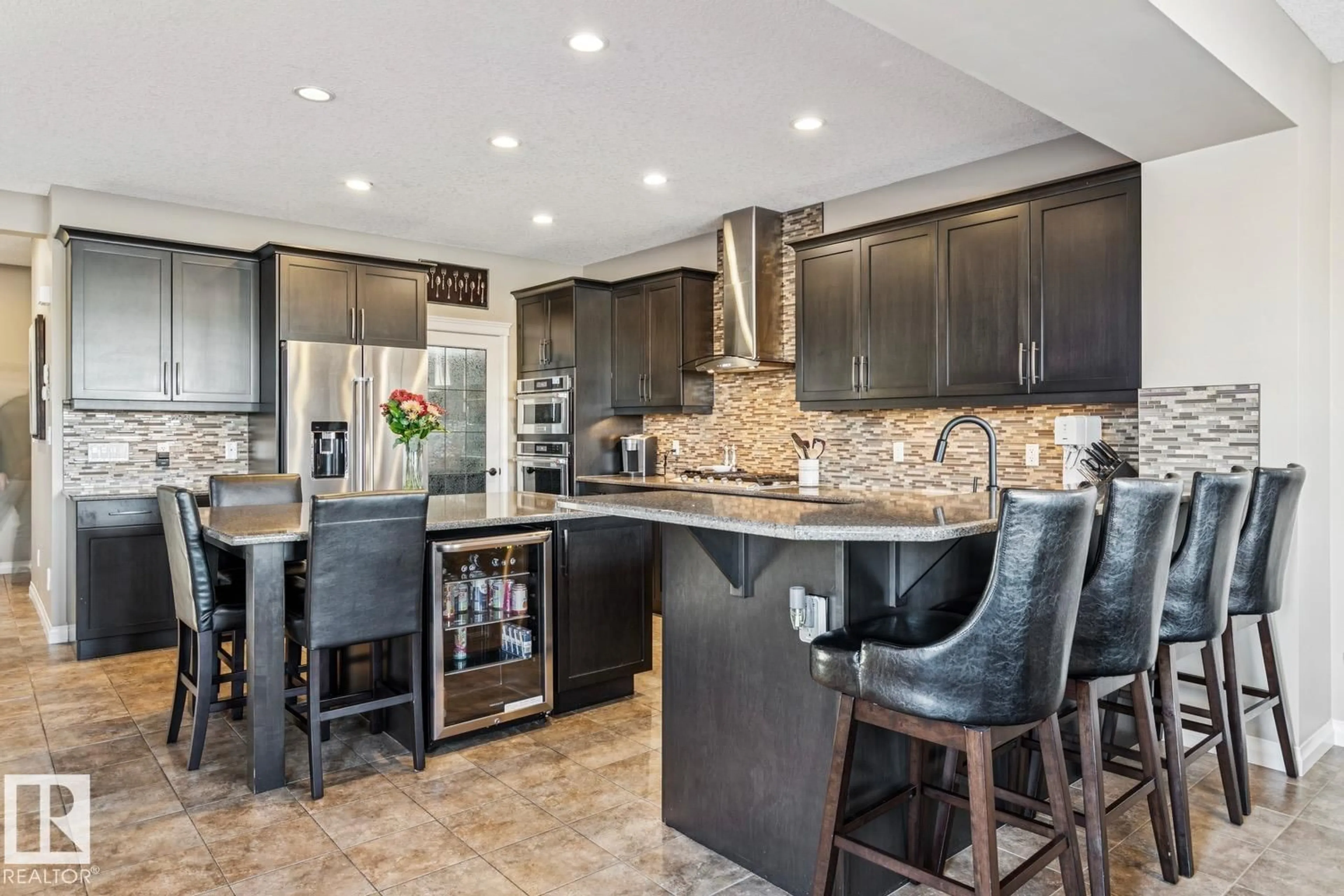 Contemporary kitchen, ceramic/tile floor for 3673 ATKINSON LO, Edmonton Alberta T6W0X1
