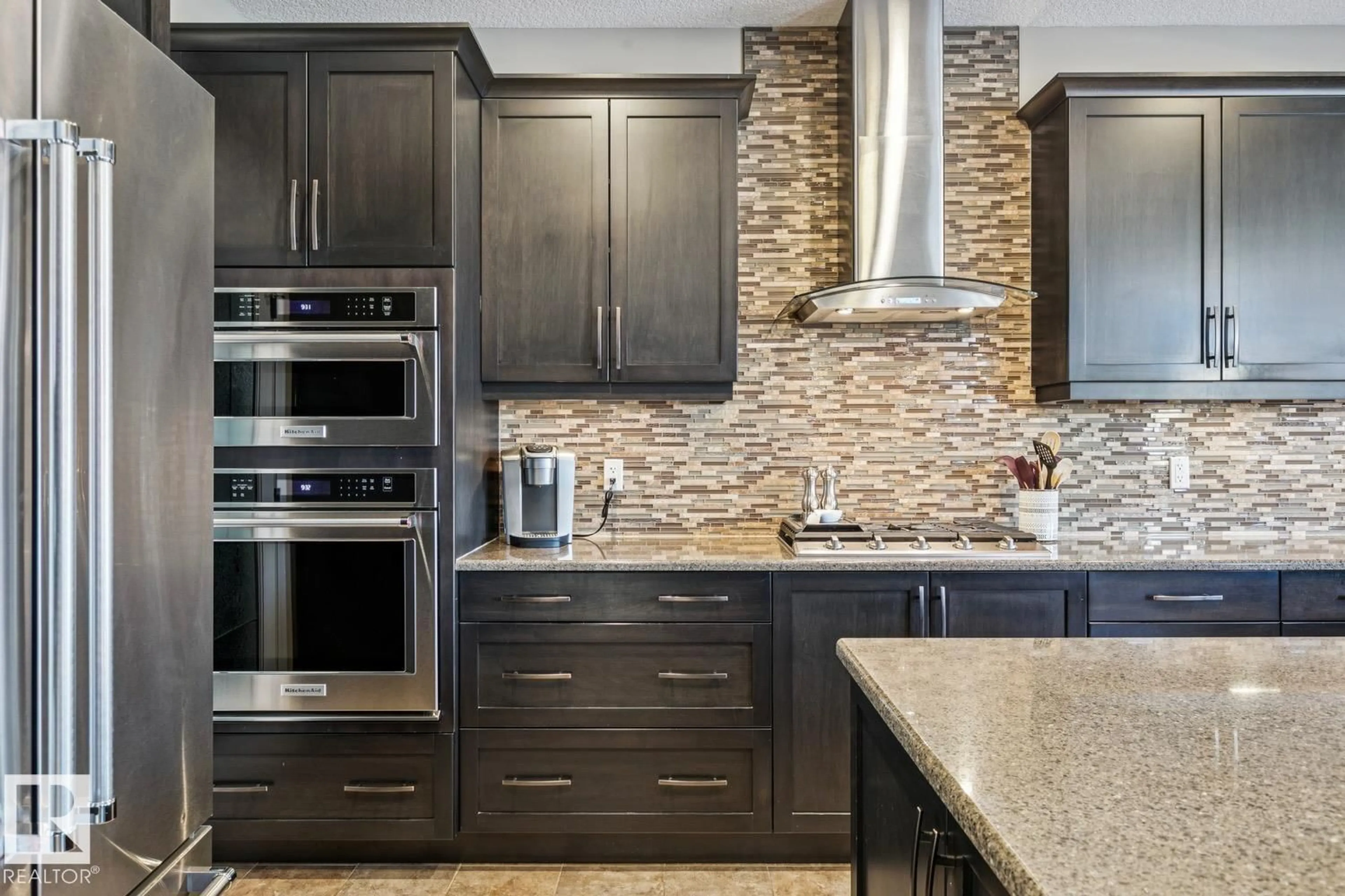 Contemporary kitchen, ceramic/tile floor for 3673 ATKINSON LO, Edmonton Alberta T6W0X1
