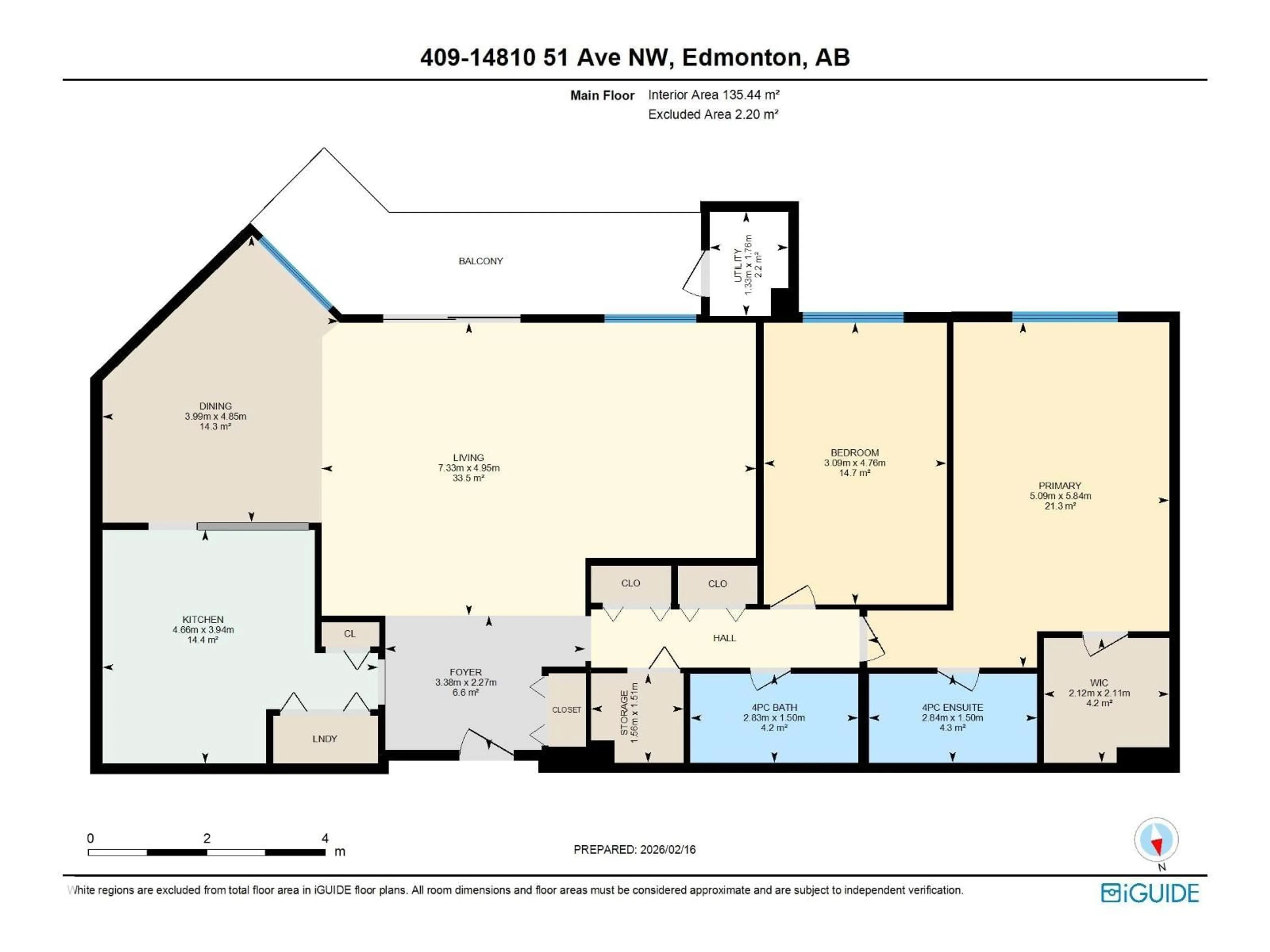 Floor plan for #409 - 14810 51 AV, Edmonton Alberta T6H5G5
