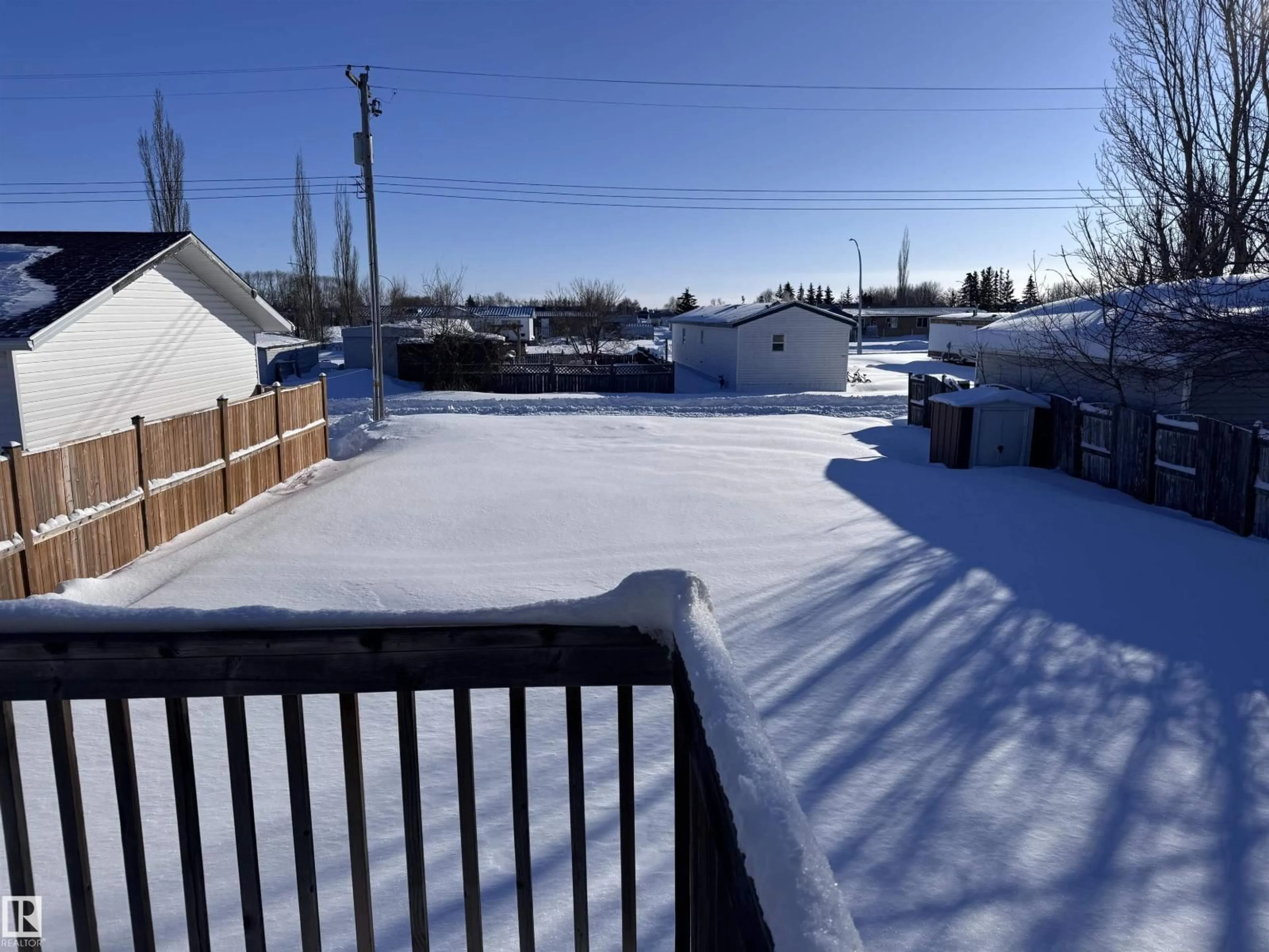 A pic from outside/outdoor area/front of a property/back of a property/a pic from drone, street for 4919 49, Vimy Alberta T0G2J0