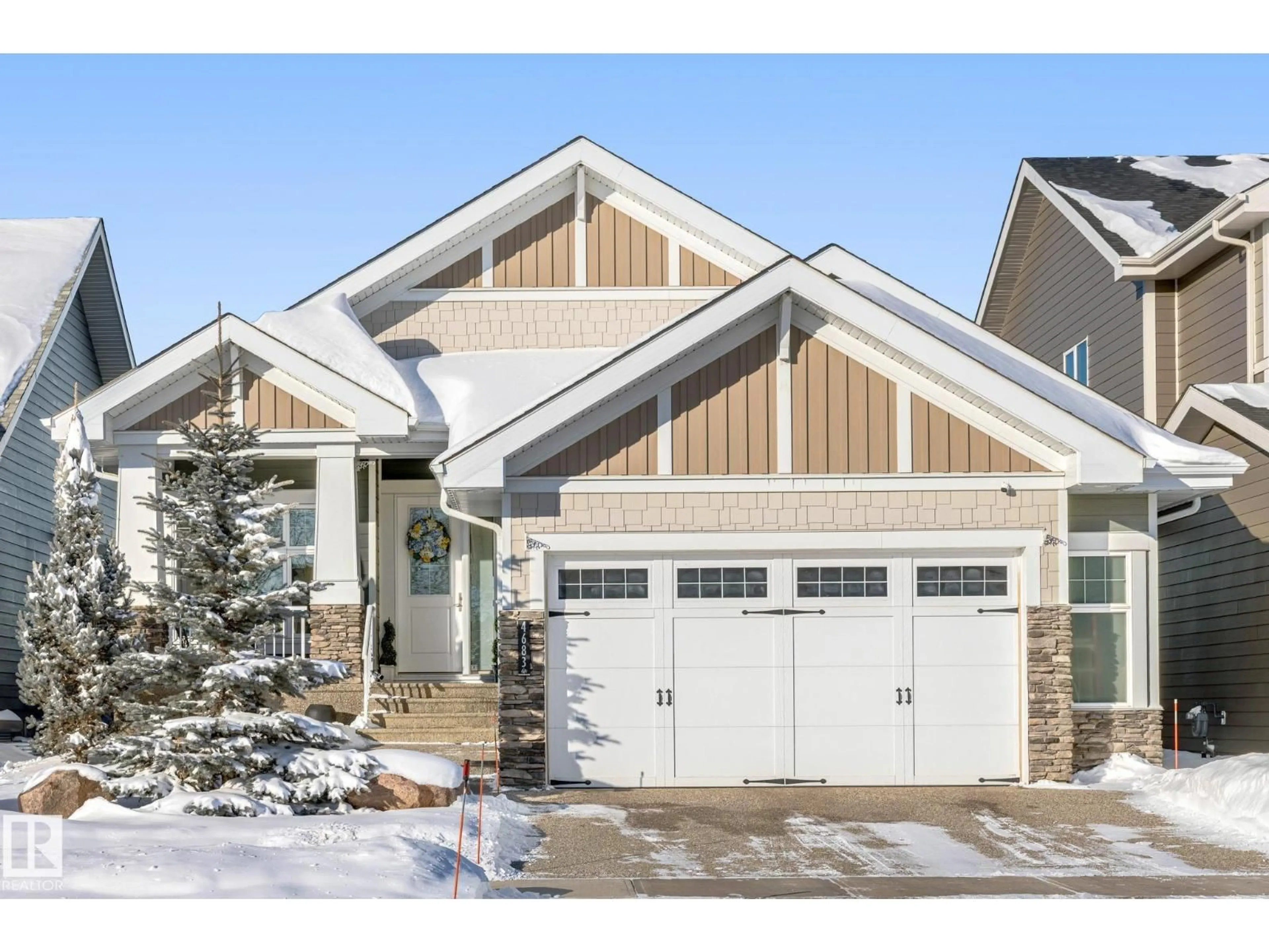 Home with vinyl exterior material, street for SW - 4683 CHEGWIN WD, Edmonton Alberta T6W4A7