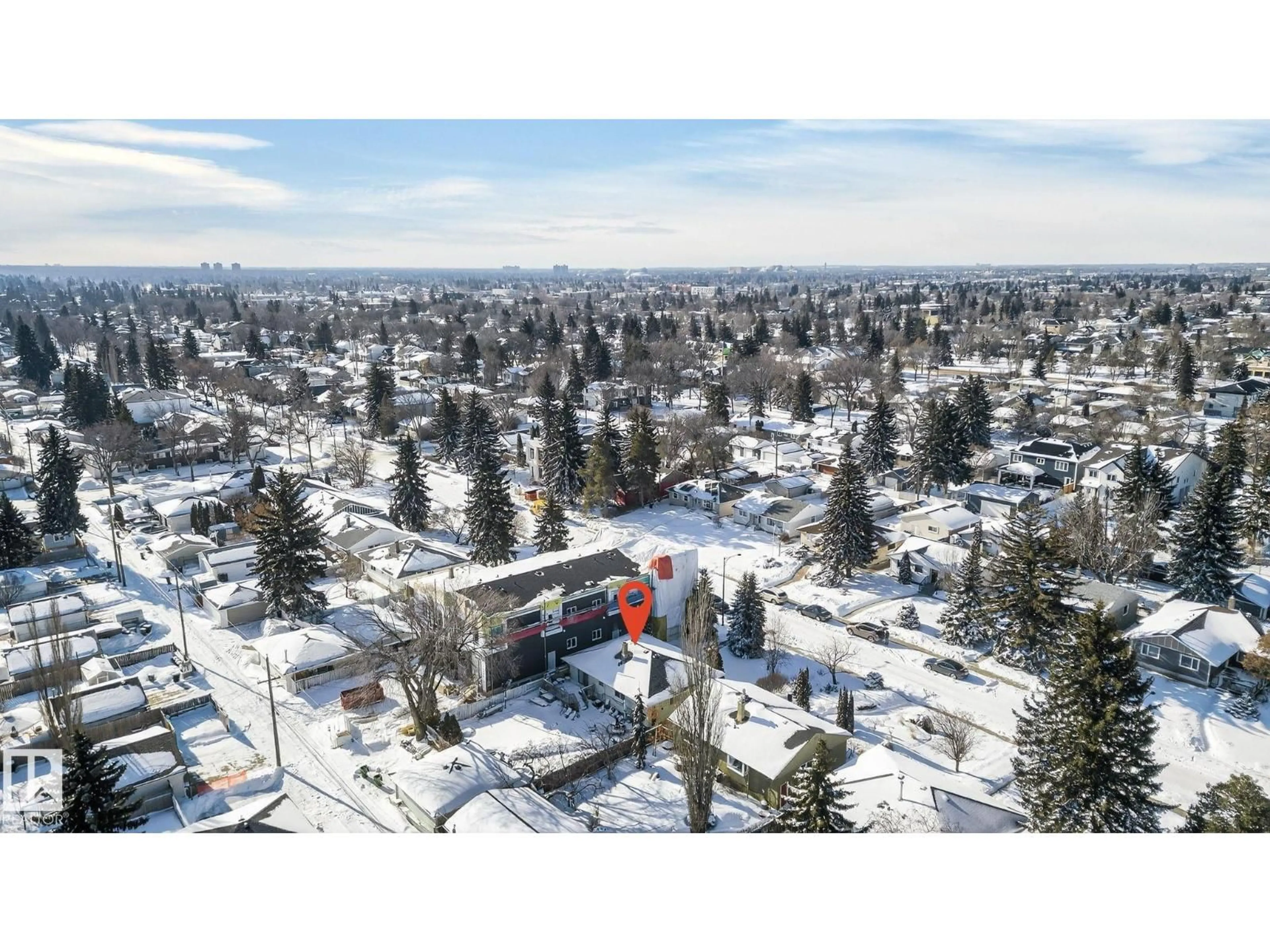 A pic from outside/outdoor area/front of a property/back of a property/a pic from drone, mountain view for NW - 10631 147 ST, Edmonton Alberta T5N3C6