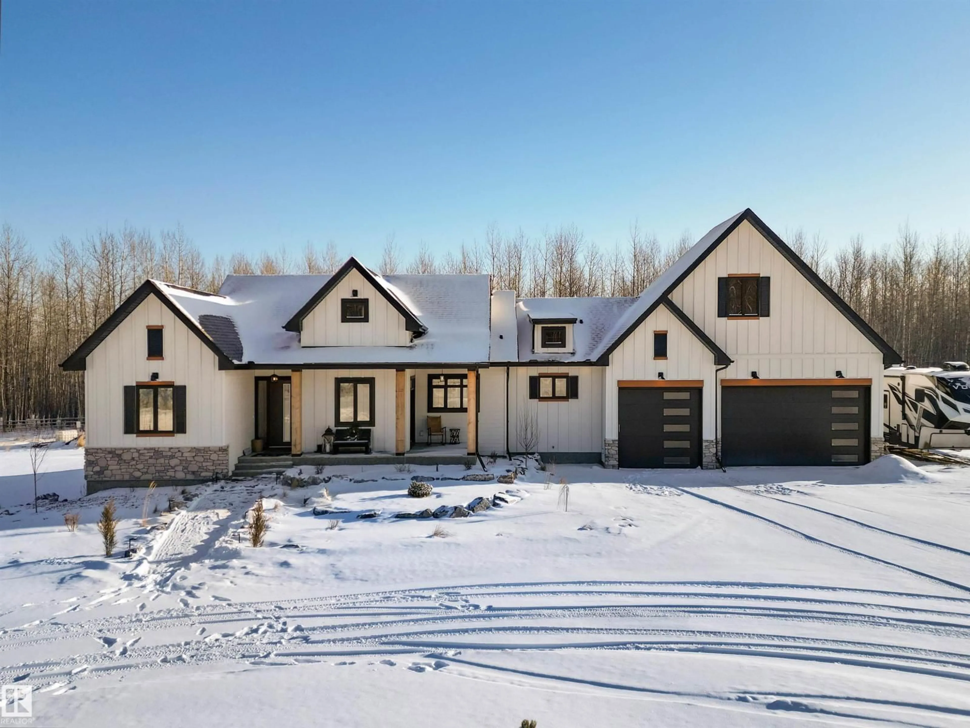 Home with brick exterior material, street for 49213 RANGE ROAD 82, Rural Brazeau County Alberta T7A2A3