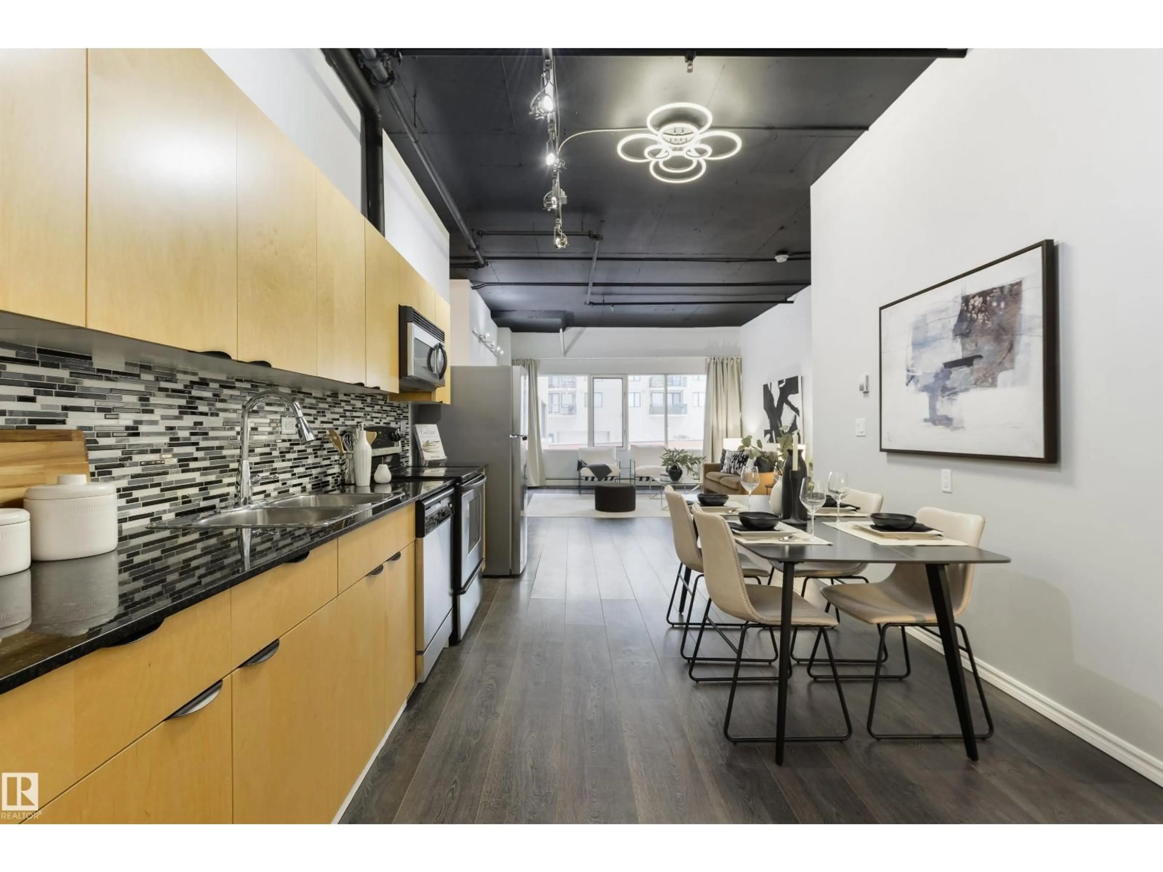 Open concept kitchen, unknown for #408 - 10179 105 ST, Edmonton Alberta T5J3N1