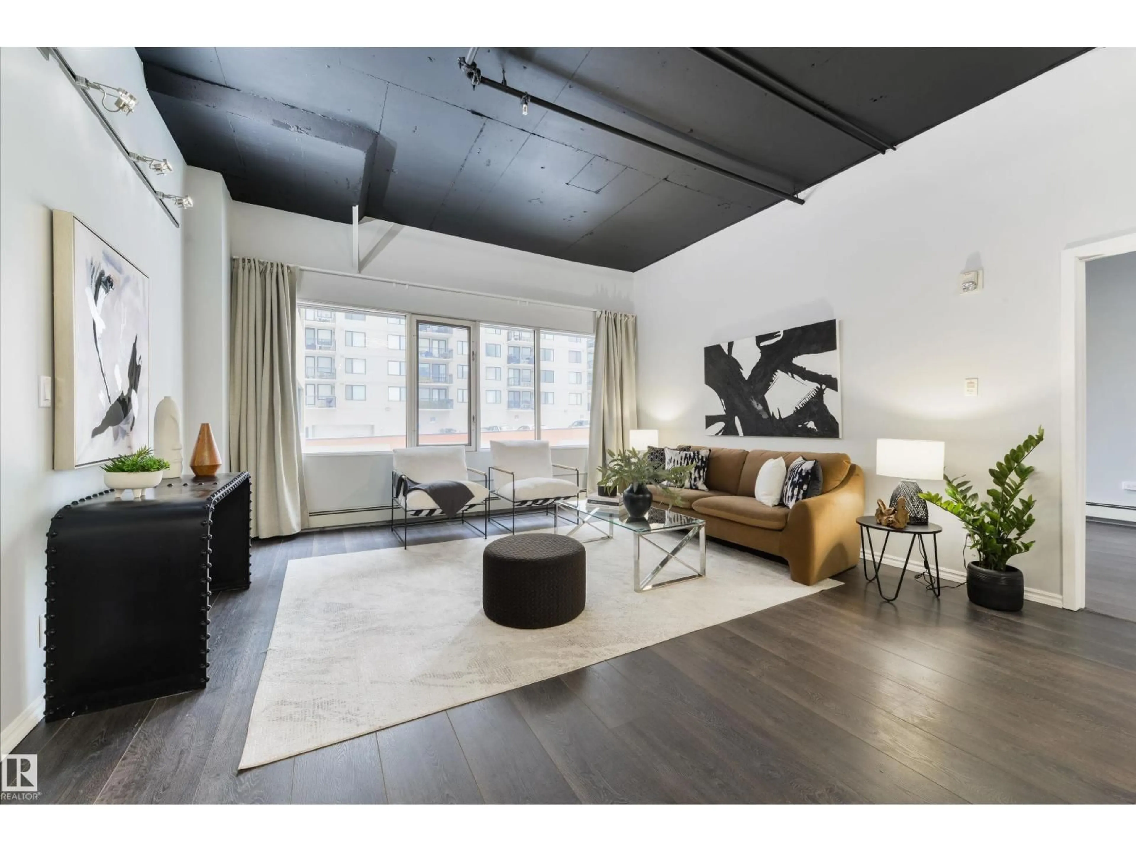 Living room with furniture, unknown for #408 - 10179 105 ST, Edmonton Alberta T5J3N1