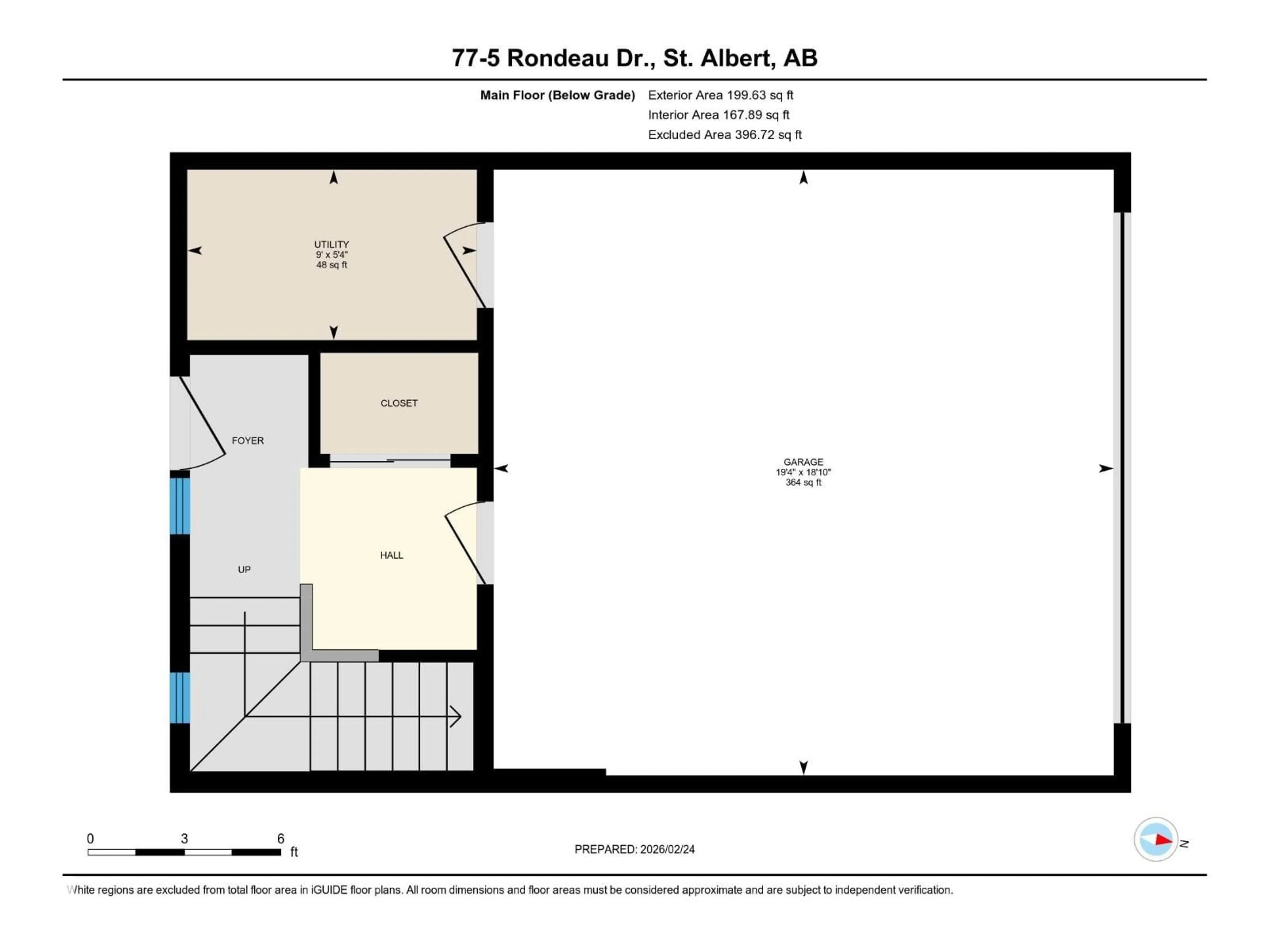 Floor plan for 5 - 77 RONDEAU DR, St. Albert Alberta T8N7X8