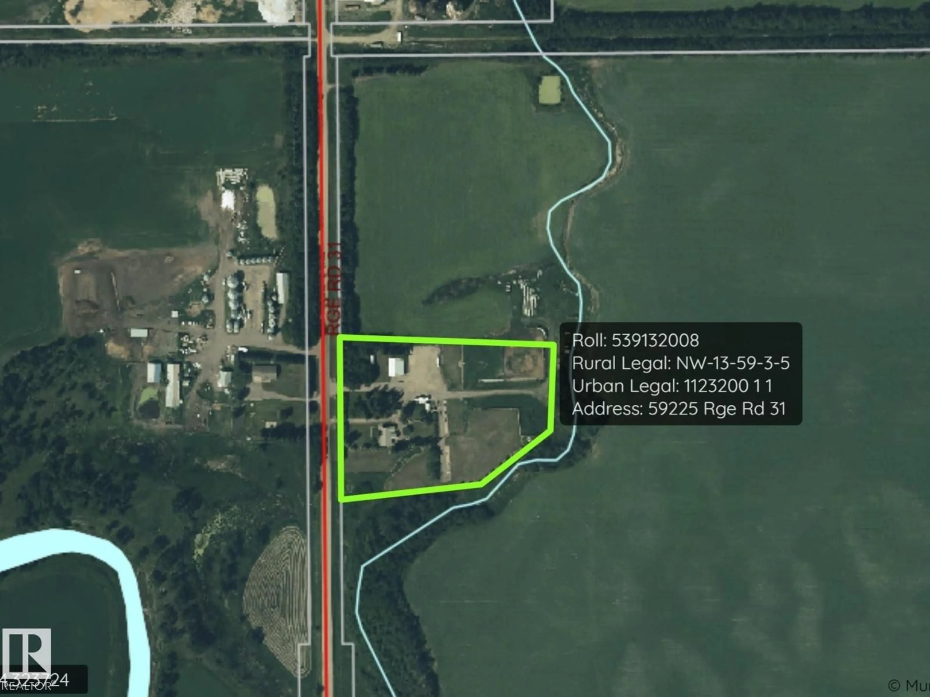 Picture of a map for 59225 RGE RD 31, Rural Barrhead County Alberta T7N1N3