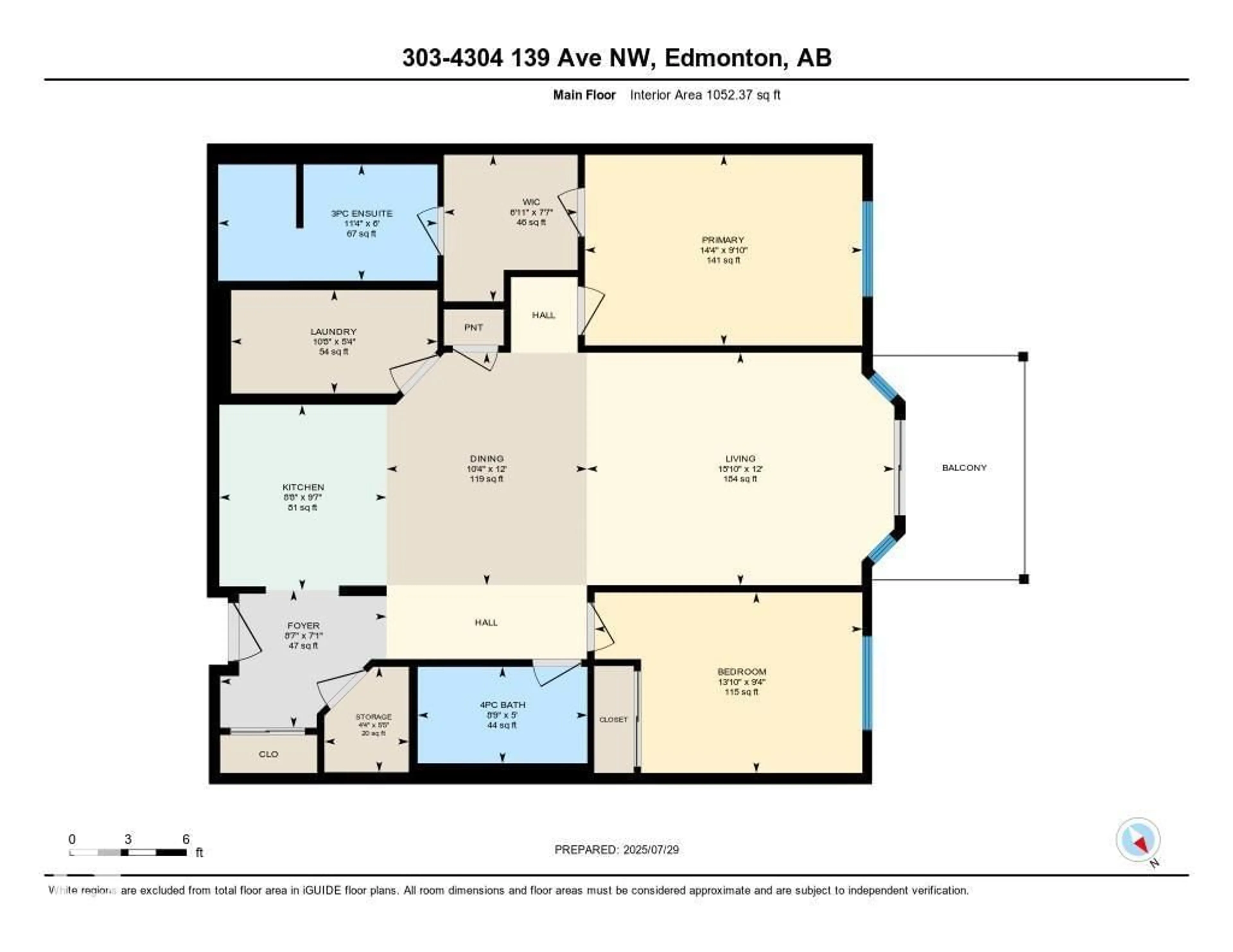 Floor plan for #303 - 4304 139 AV, Edmonton Alberta T5Y0H6